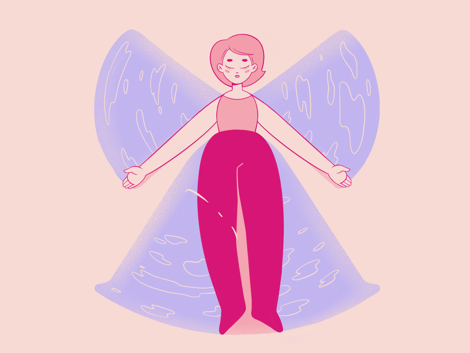 Spring is coming springtime angels smiley face character hearts heartb.gif