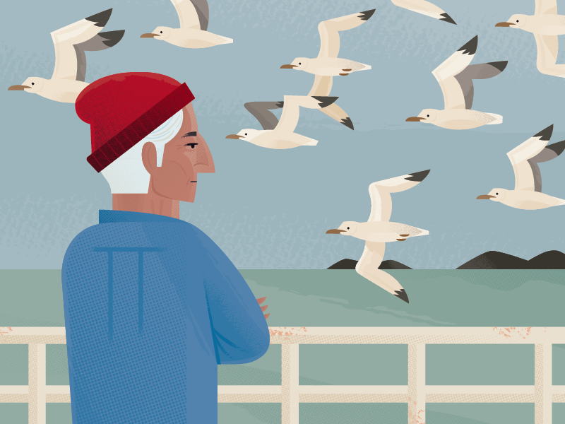 Jacques Cousteau Portrait birds science scientist illustrated portrait.png