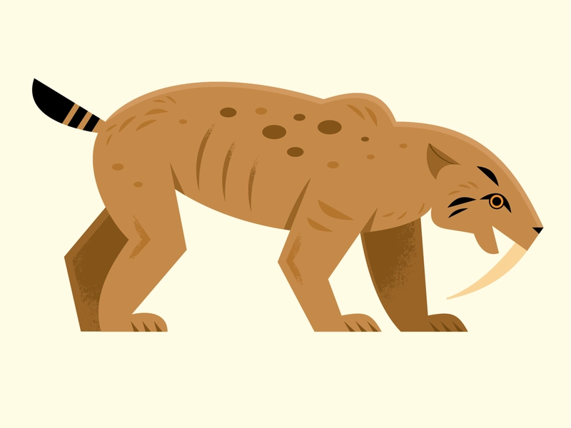 Smilodon extinct prehistoric smilodon science vector wildlife design a.webp