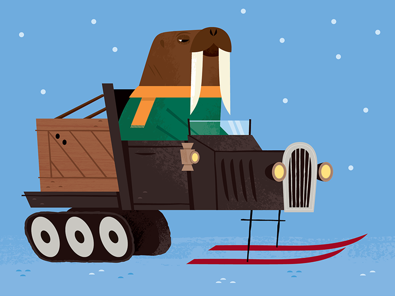 Walrus Racer cars childrens characters childrens book kids lit art ani.png