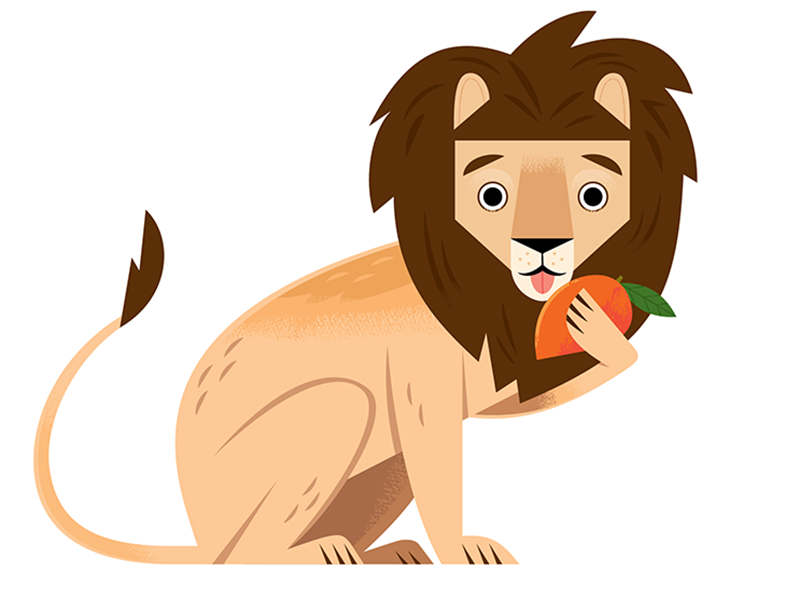 Mr Kipling Cakes Mango Lion packaging design character design animal c.png