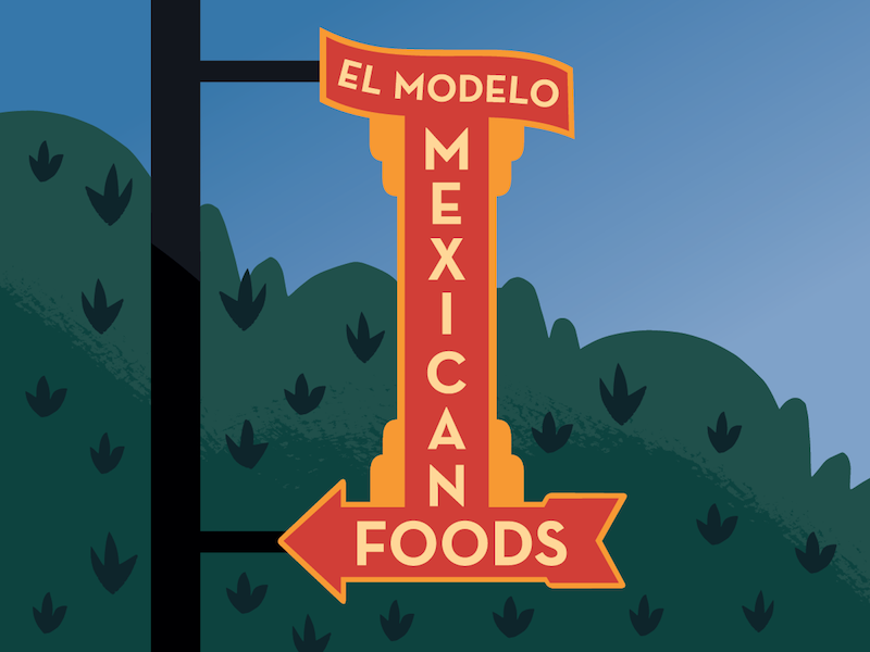 El Modelo Sign new mexico design illustration vintage lettering typogr.png