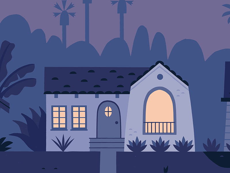 Los Angeles Nocturne mission style vintage retro los angeles architect.png