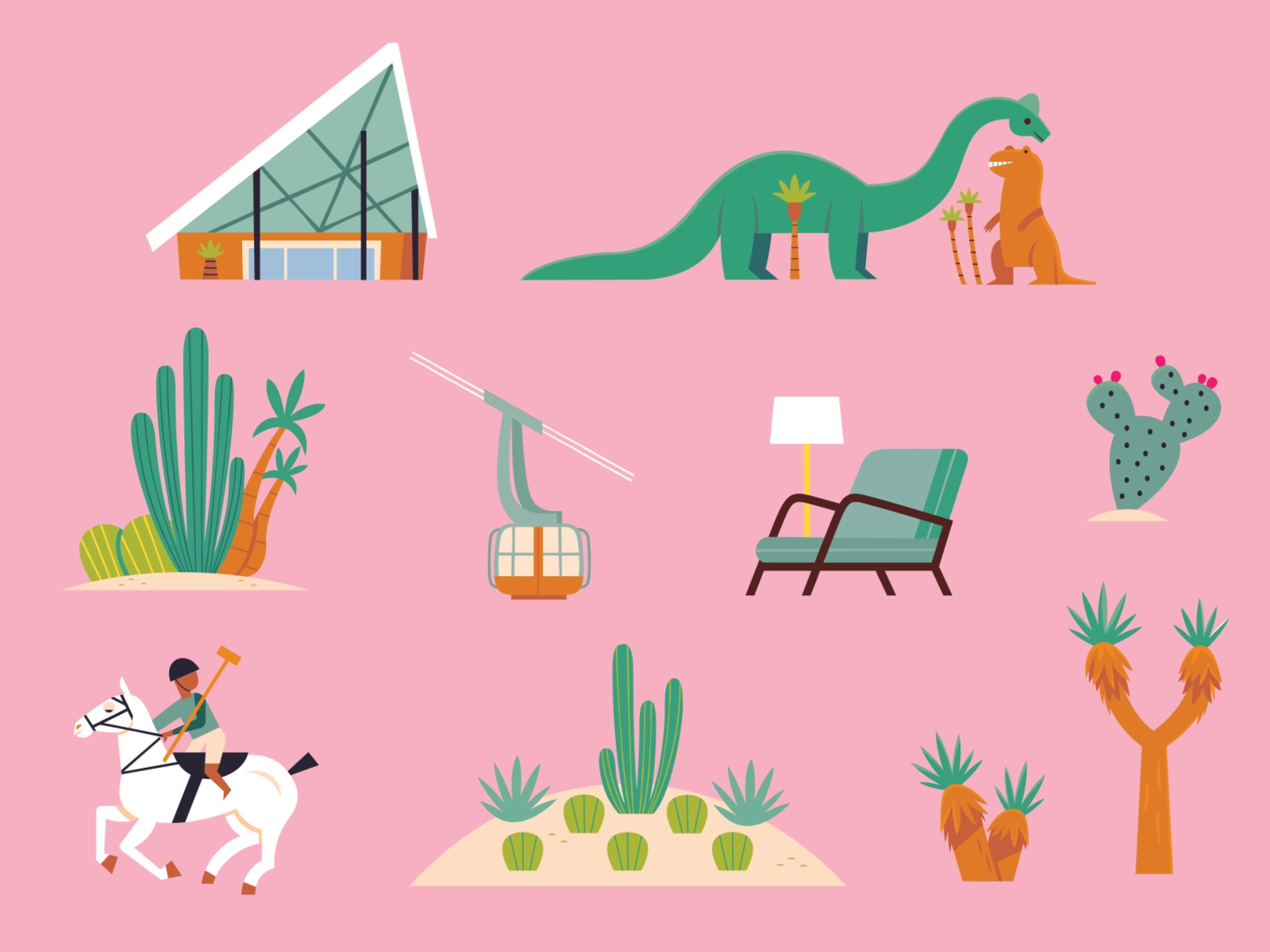 Palm Springs Icons desert palm springs california travel illustrated m.webp