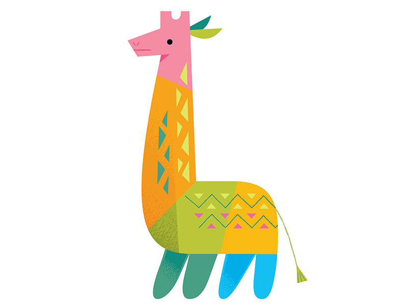 Jirafa adobe illustrator vector folk art mexico icon illustration gira.png