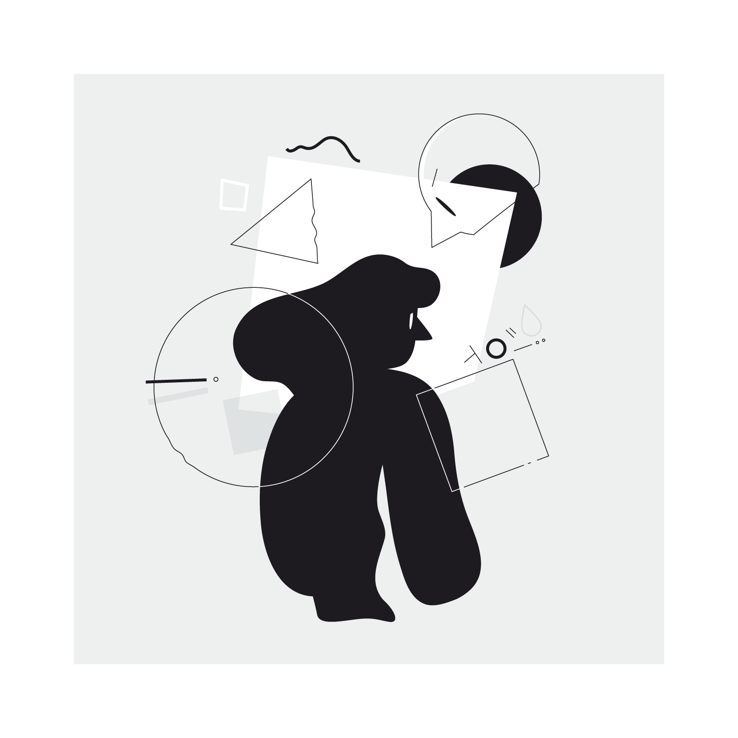 minimalistic lineart monochrome fears psychology fear Work.png
