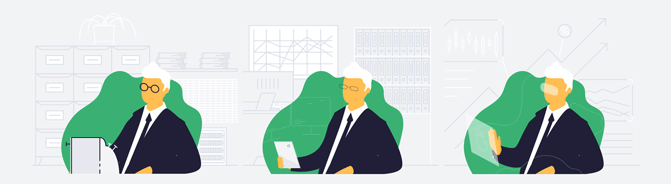 motion design flat profession doctor cook past future interactive inst (2).gif