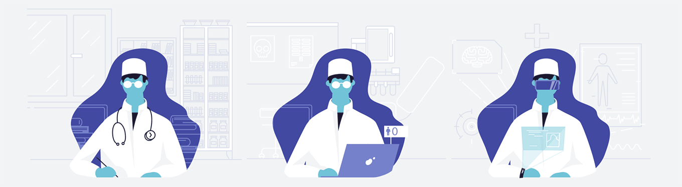 motion design flat profession doctor cook past future interactive inst (8).gif
