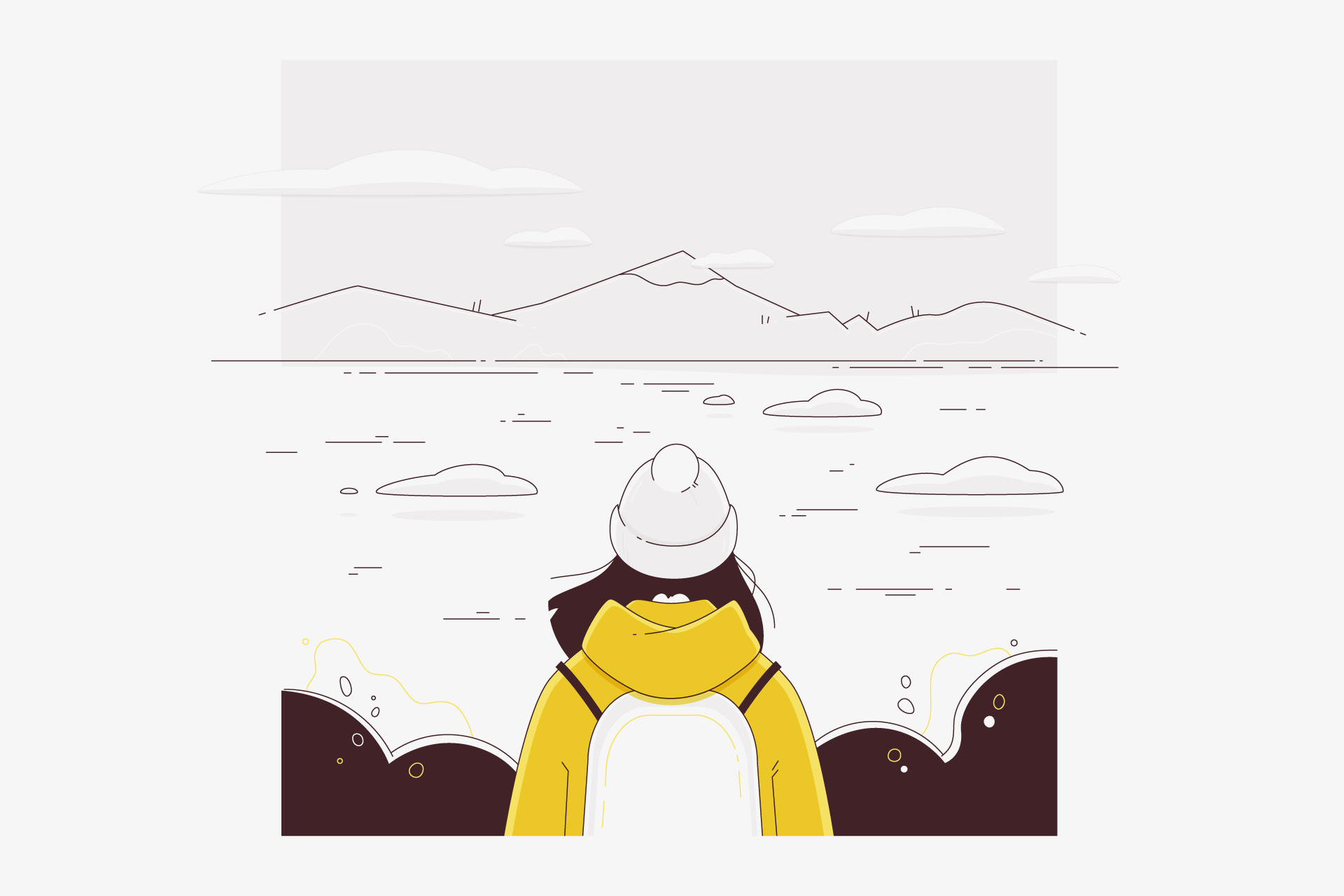 Travel alone girl Minimalism reflection autumn seasons spring summer w (7).png