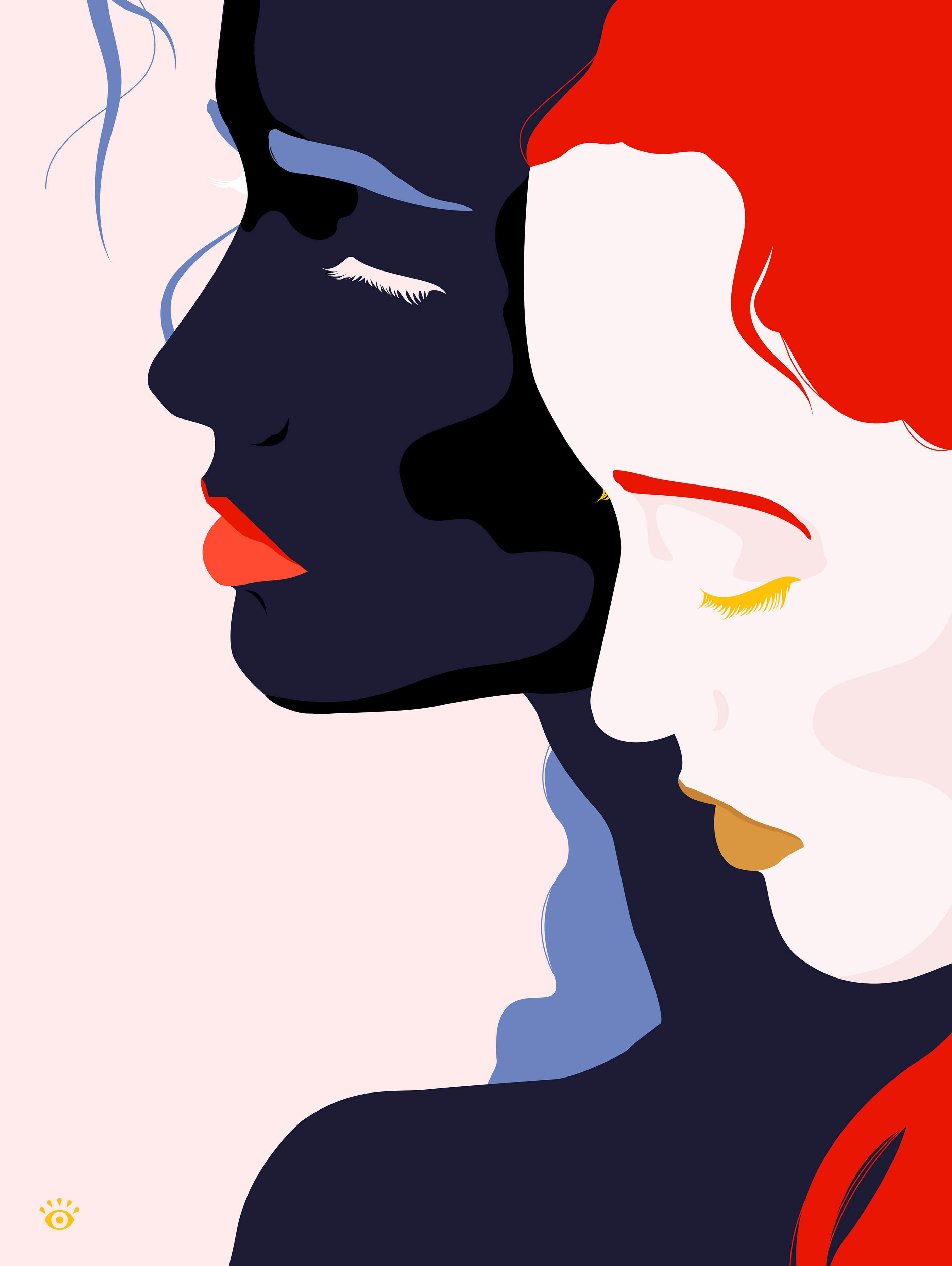 blackandwhite colorful Flash france ILLUSTRATION  Nature people portrait vector woman