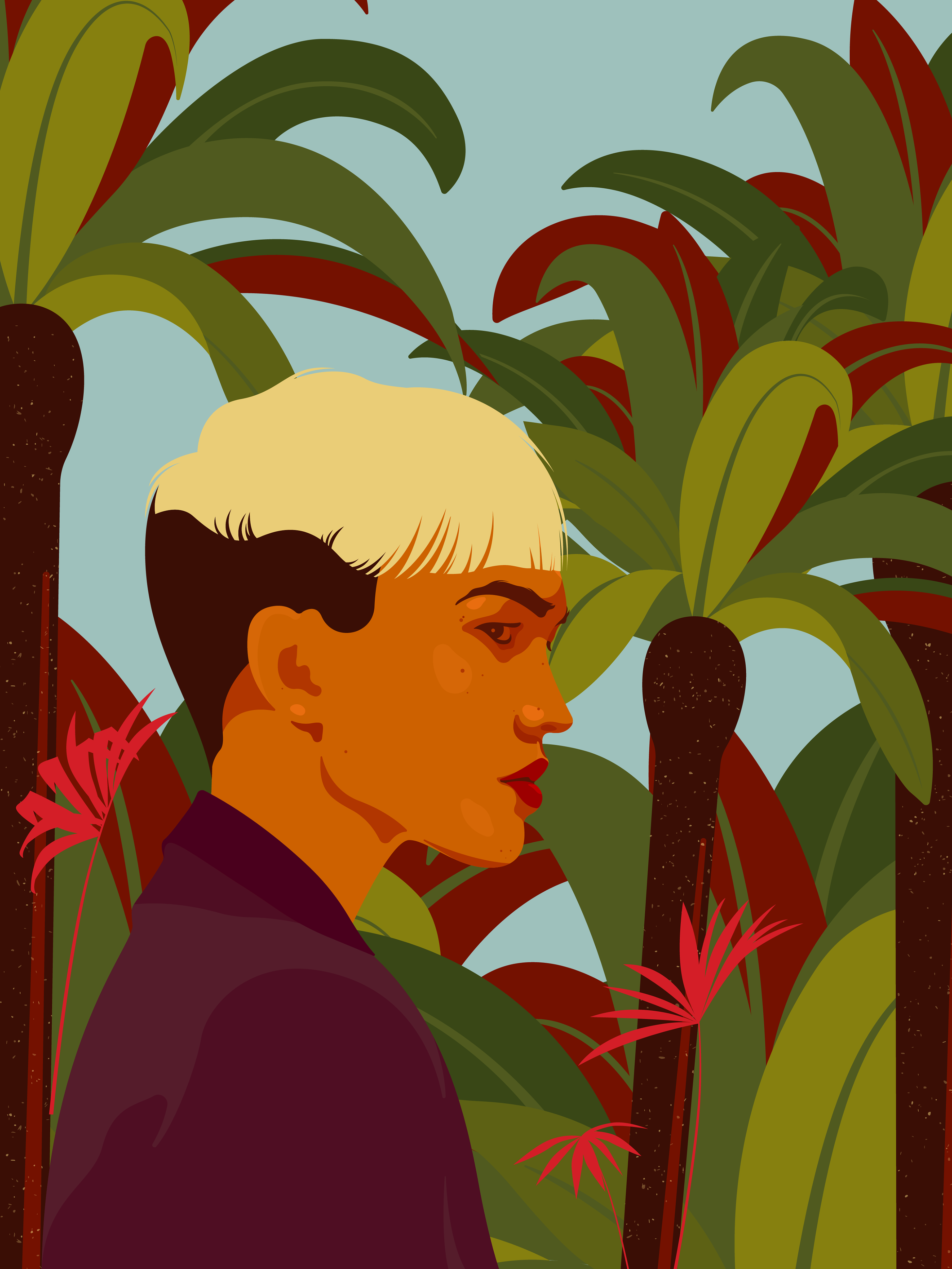 colorful flat ILLUSTRATION  portrait vector