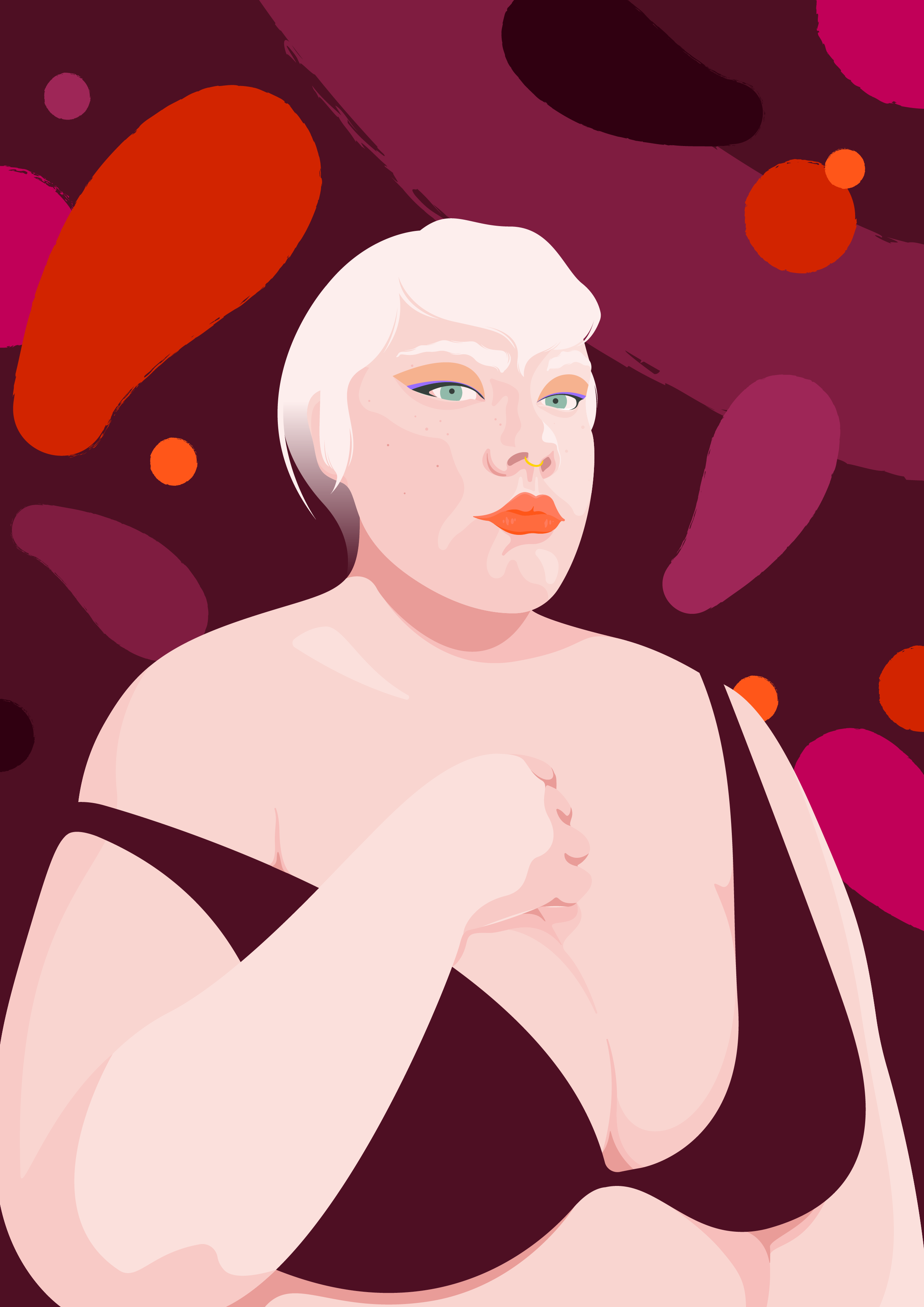 colorful flat ILLUSTRATION  portrait vector