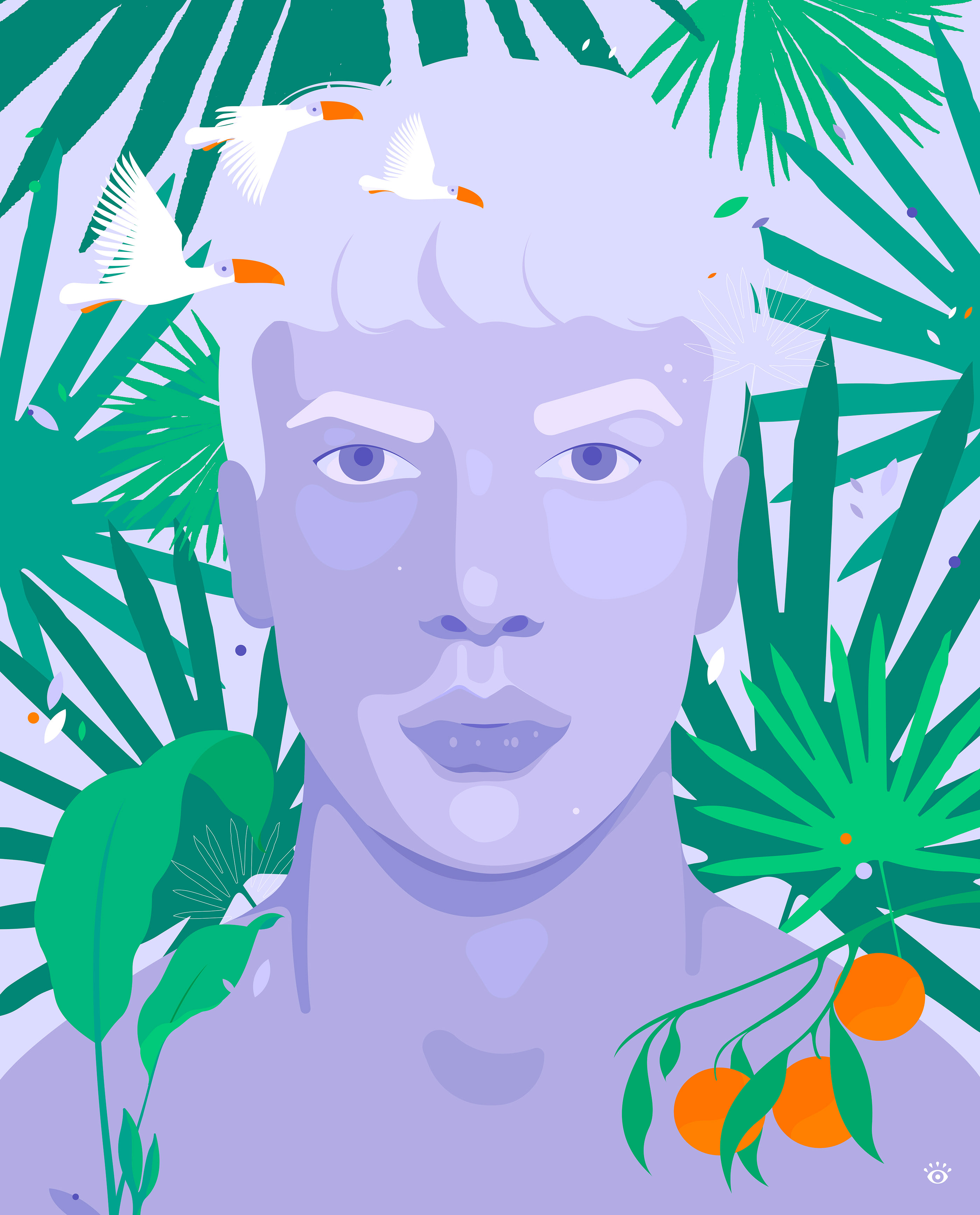 colorfull marseille portrait vector