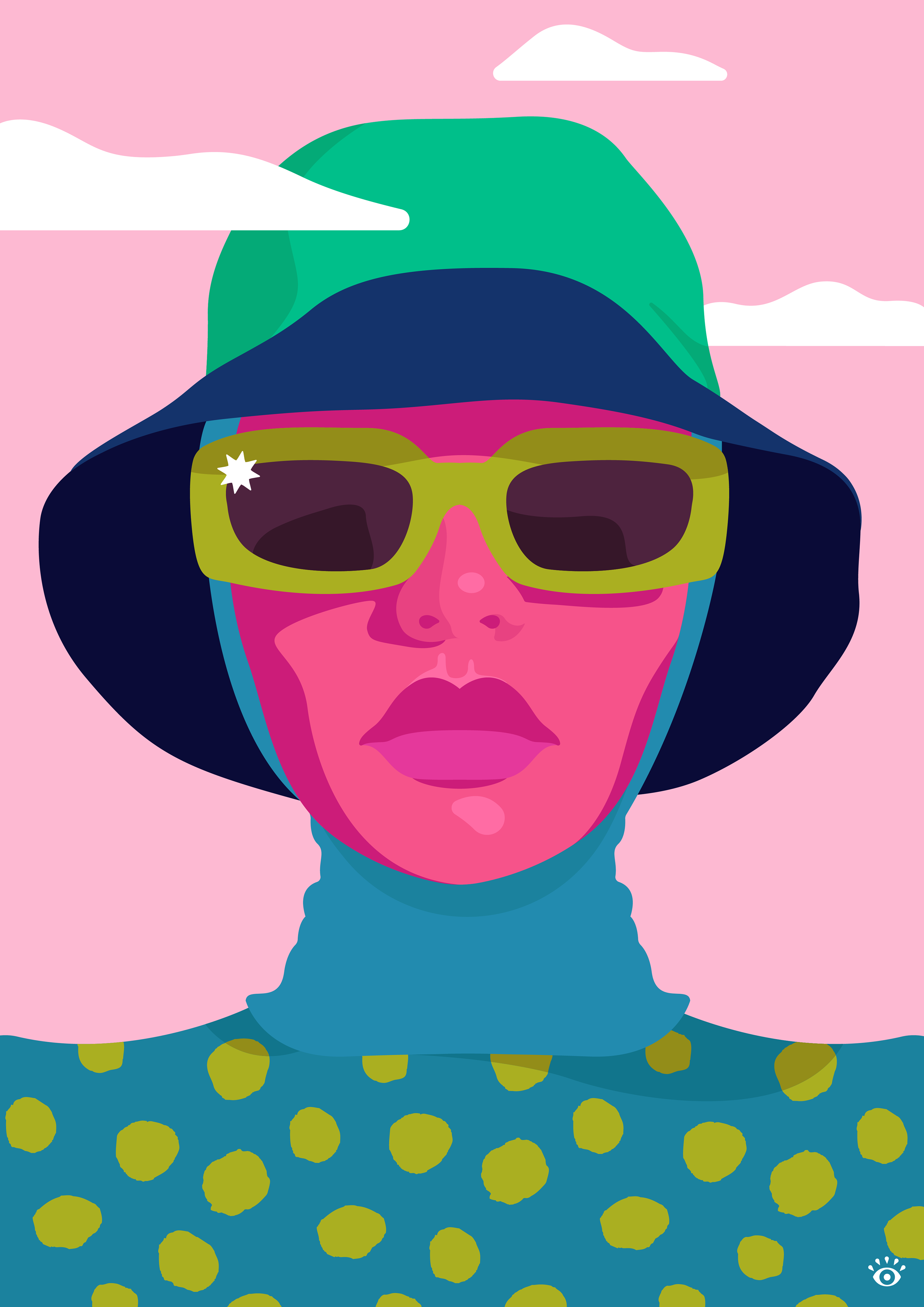 colorfull marseille portrait vector