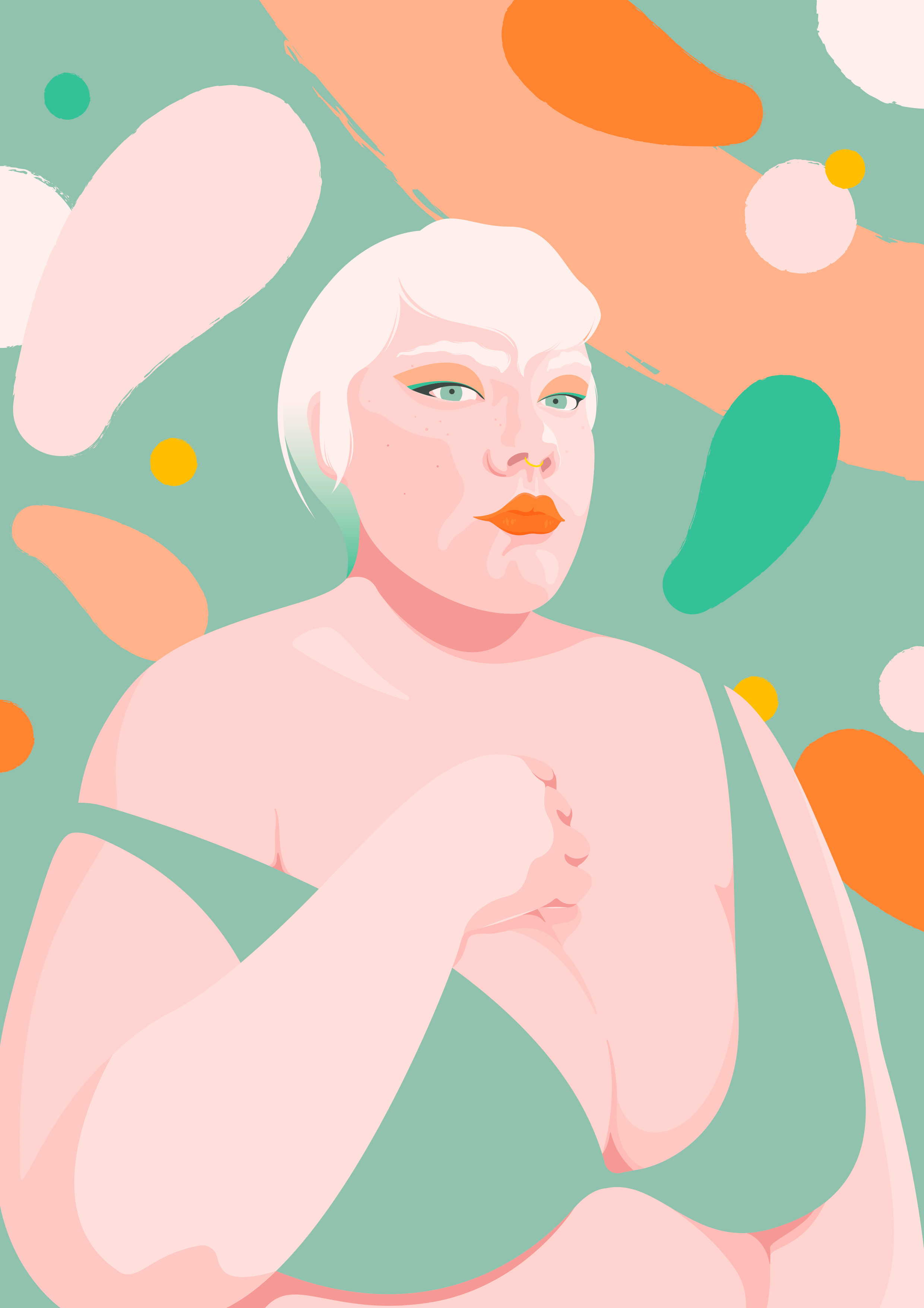 colorful ILLUSTRATION  marseille portrait vector woman women