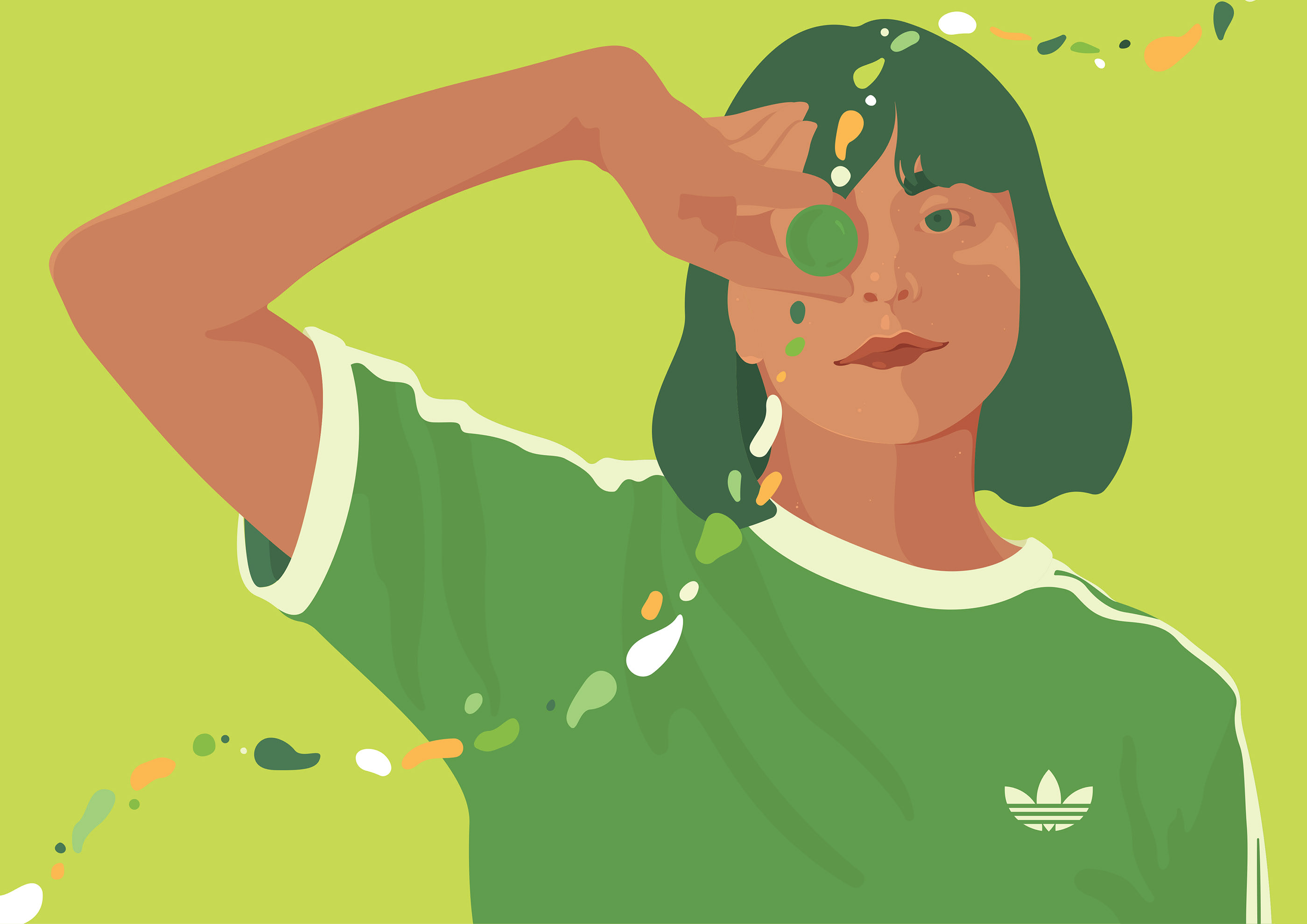 colorful ILLUSTRATION  marseille portrait vector woman women