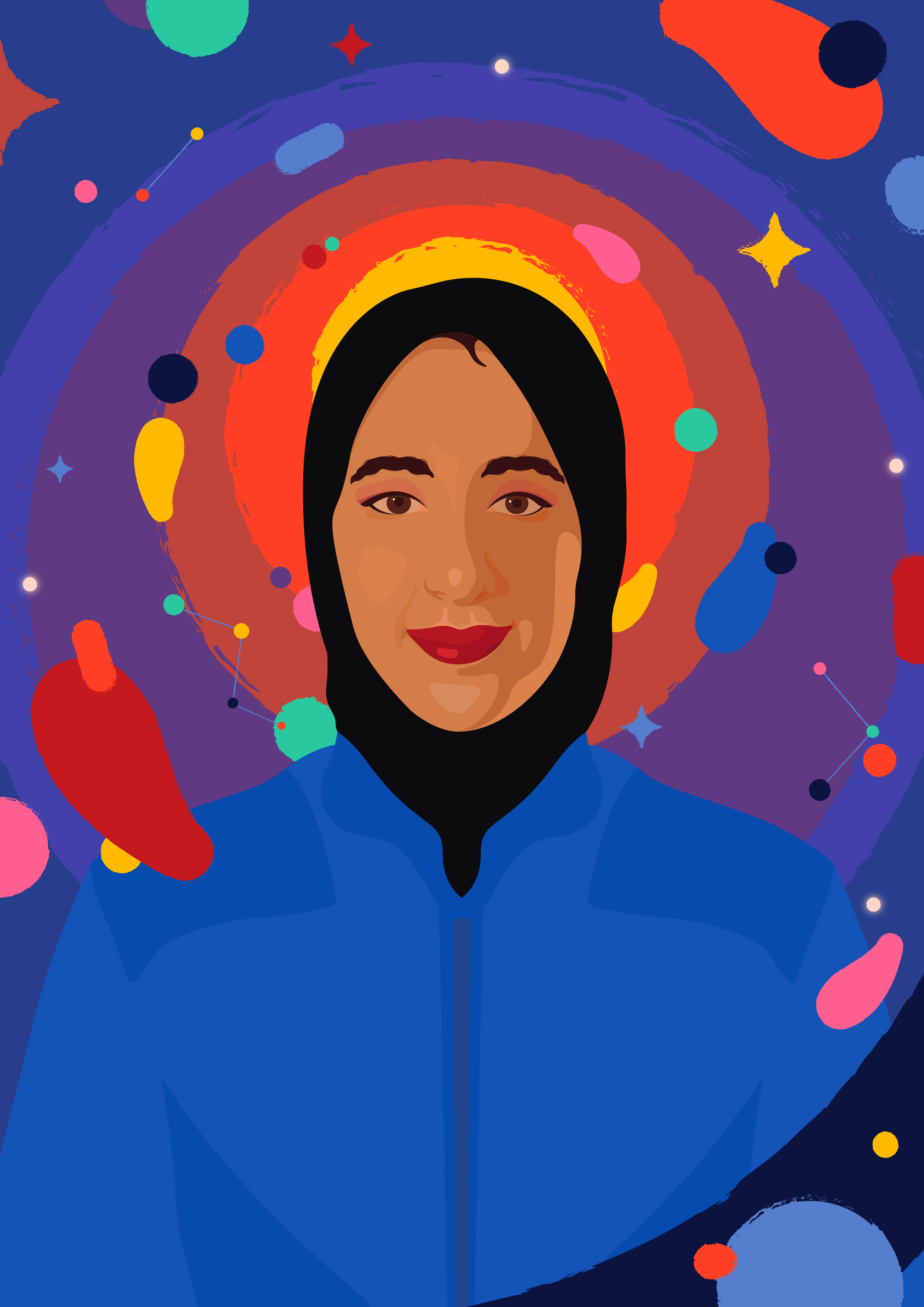 colorful ILLUSTRATION  marseille portrait vector woman women