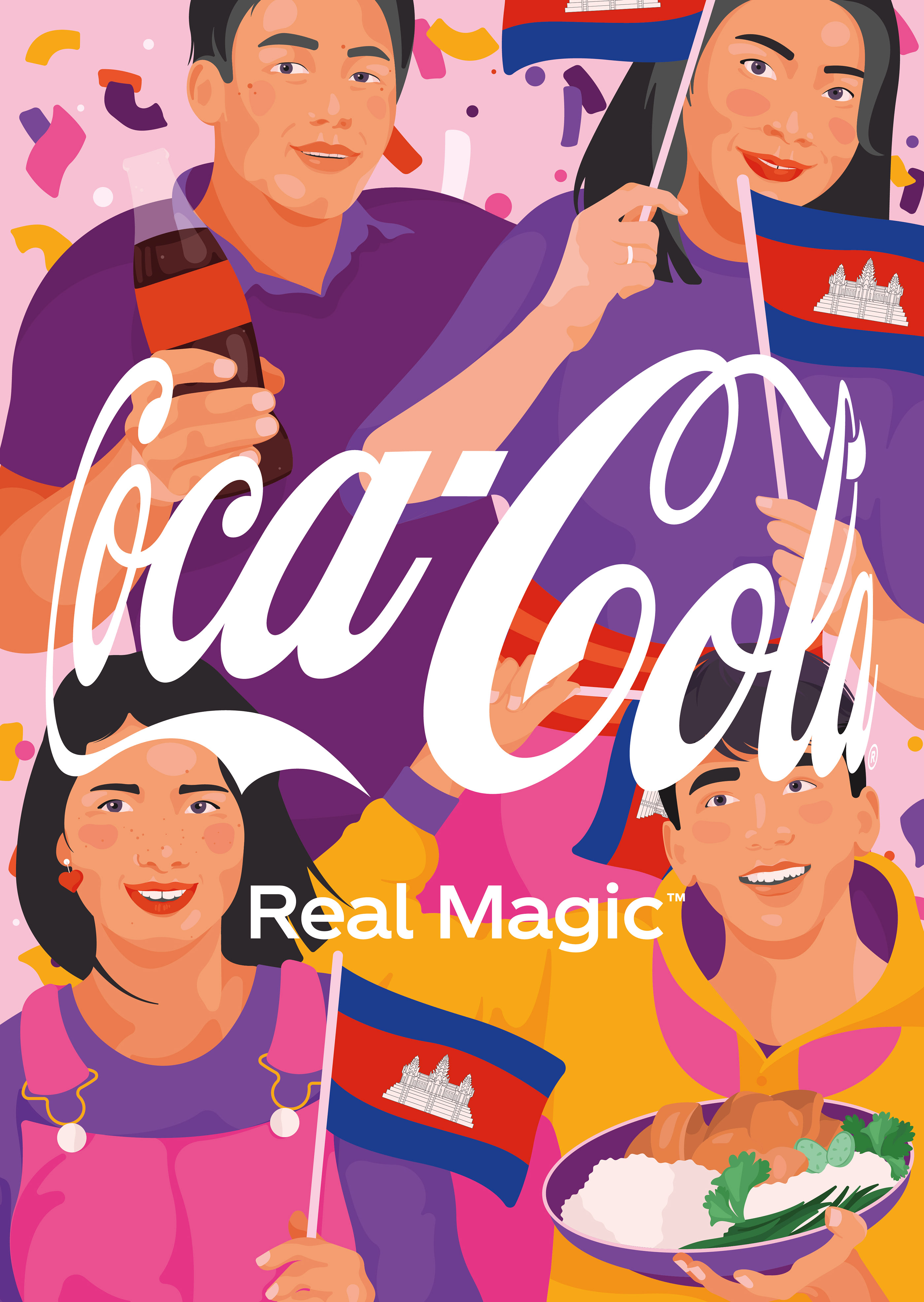 Advertising  asia campaign Coca Cola colorful drink family Food  independence day party