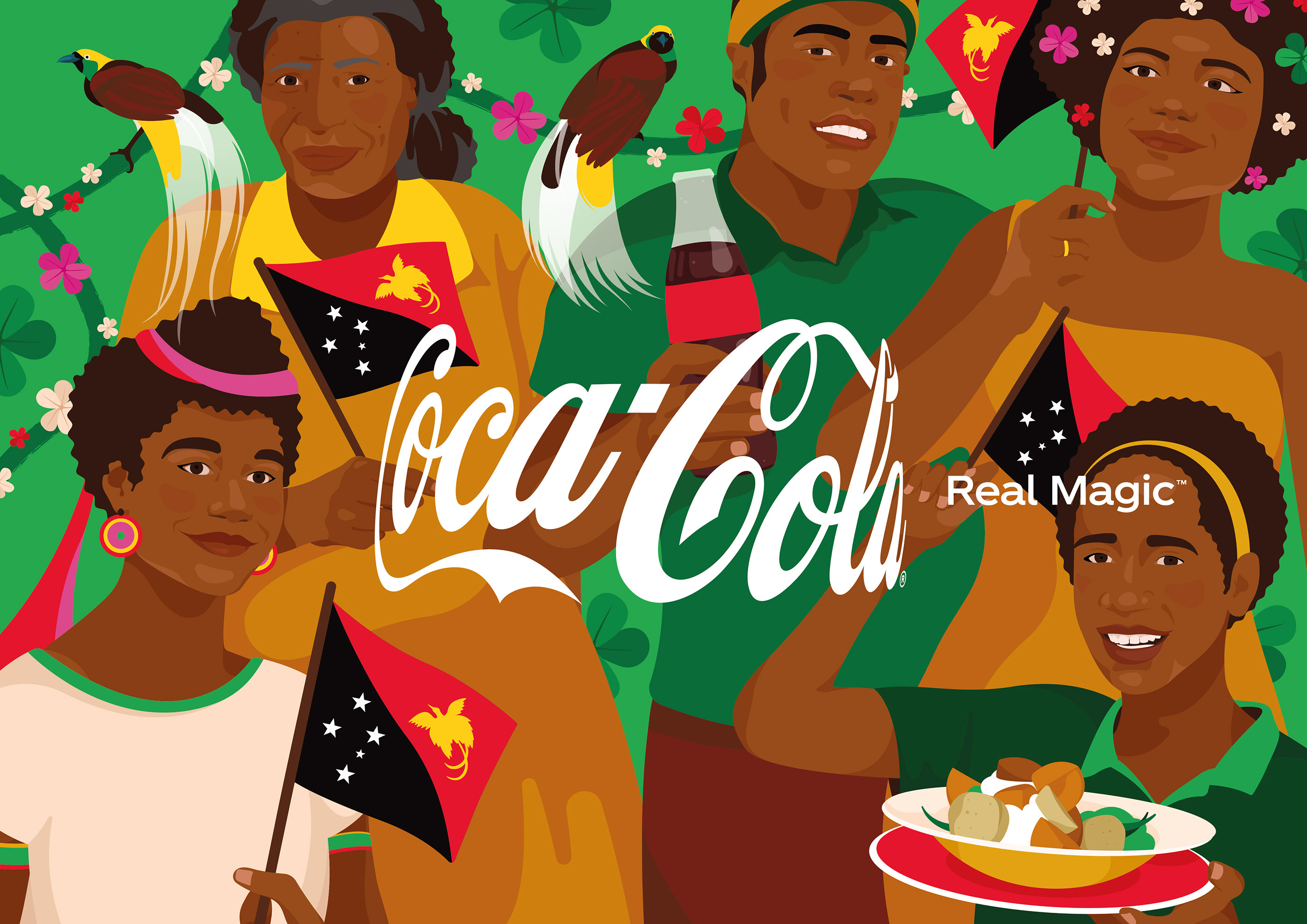 Advertising  asia campaign Coca Cola colorful drink family Food  independence day party
