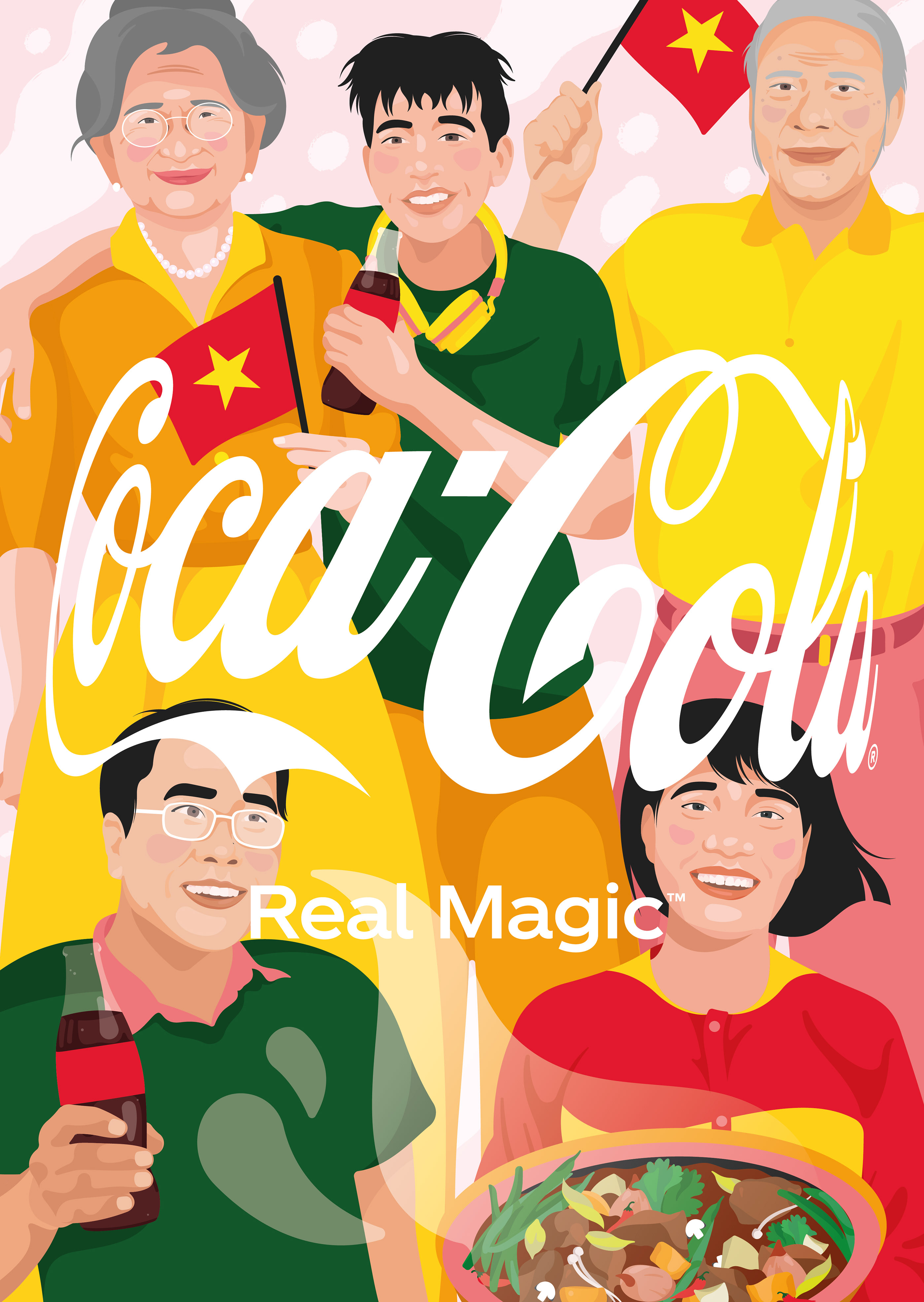 Advertising  asia campaign Coca Cola colorful drink family Food  independence day party