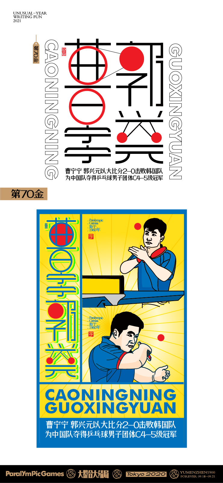 随心随性15-东京残奥会中国金牌榜