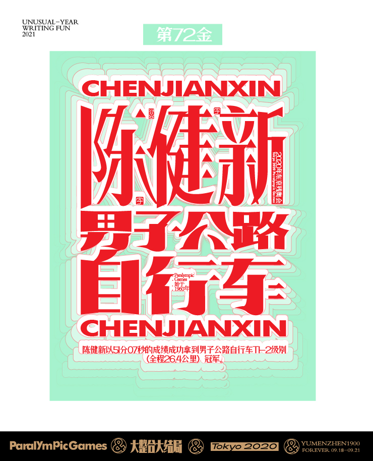 随心随性15-东京残奥会中国金牌榜