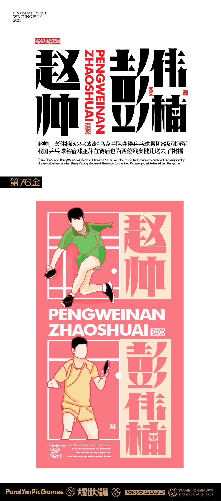 随心随性15-东京残奥会中国金牌榜