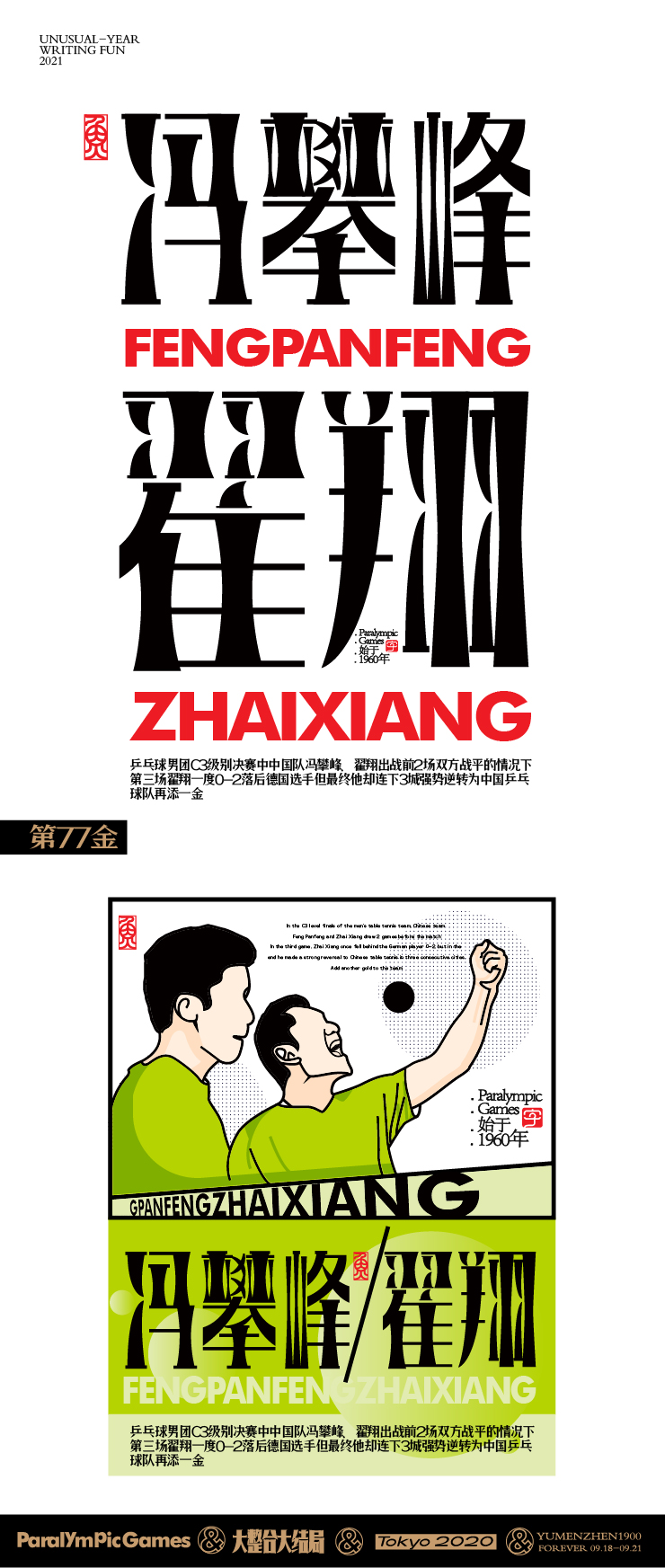 随心随性15-东京残奥会中国金牌榜
