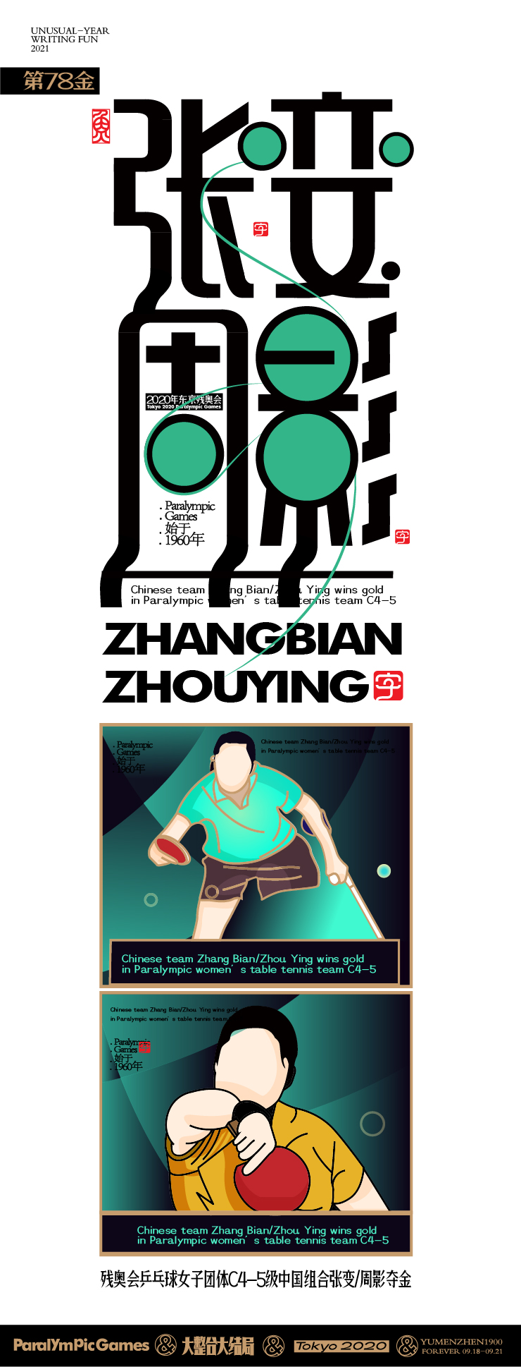 随心随性15-东京残奥会中国金牌榜