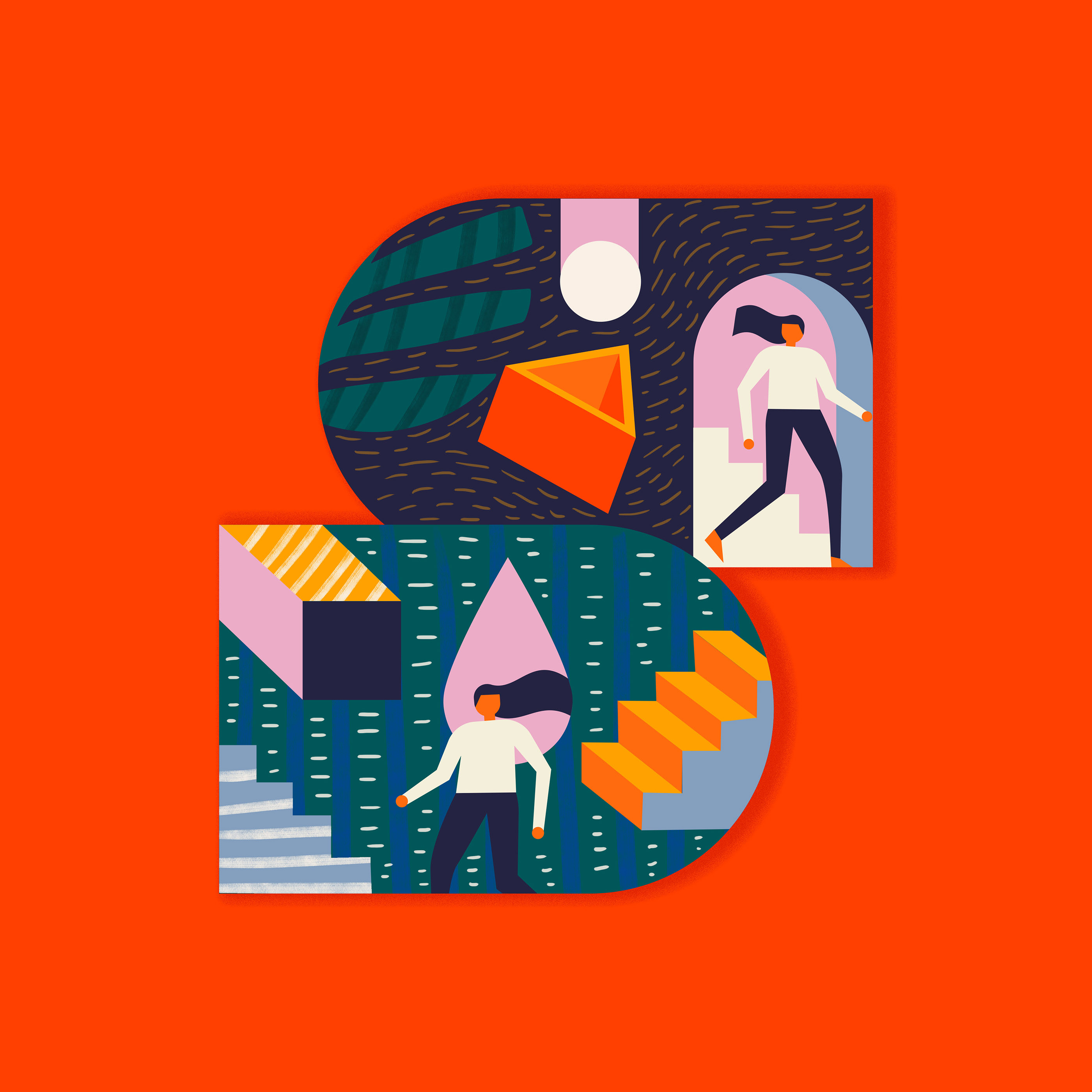 36days Character color Drawing  Perspective Shadows type Vase