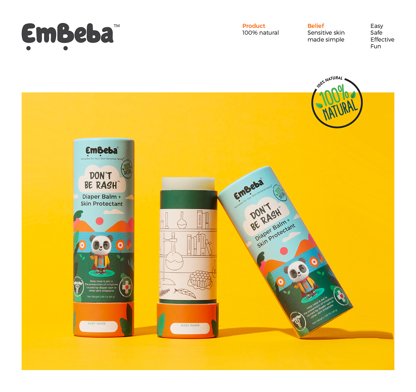 Character design  design Skincare packaging baby babyskincare kids natural organic Sustainability Panda