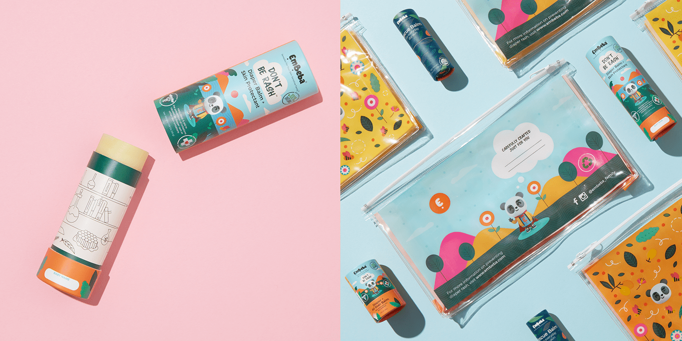Character design  design Skincare packaging baby babyskincare kids natural organic Sustainability Panda