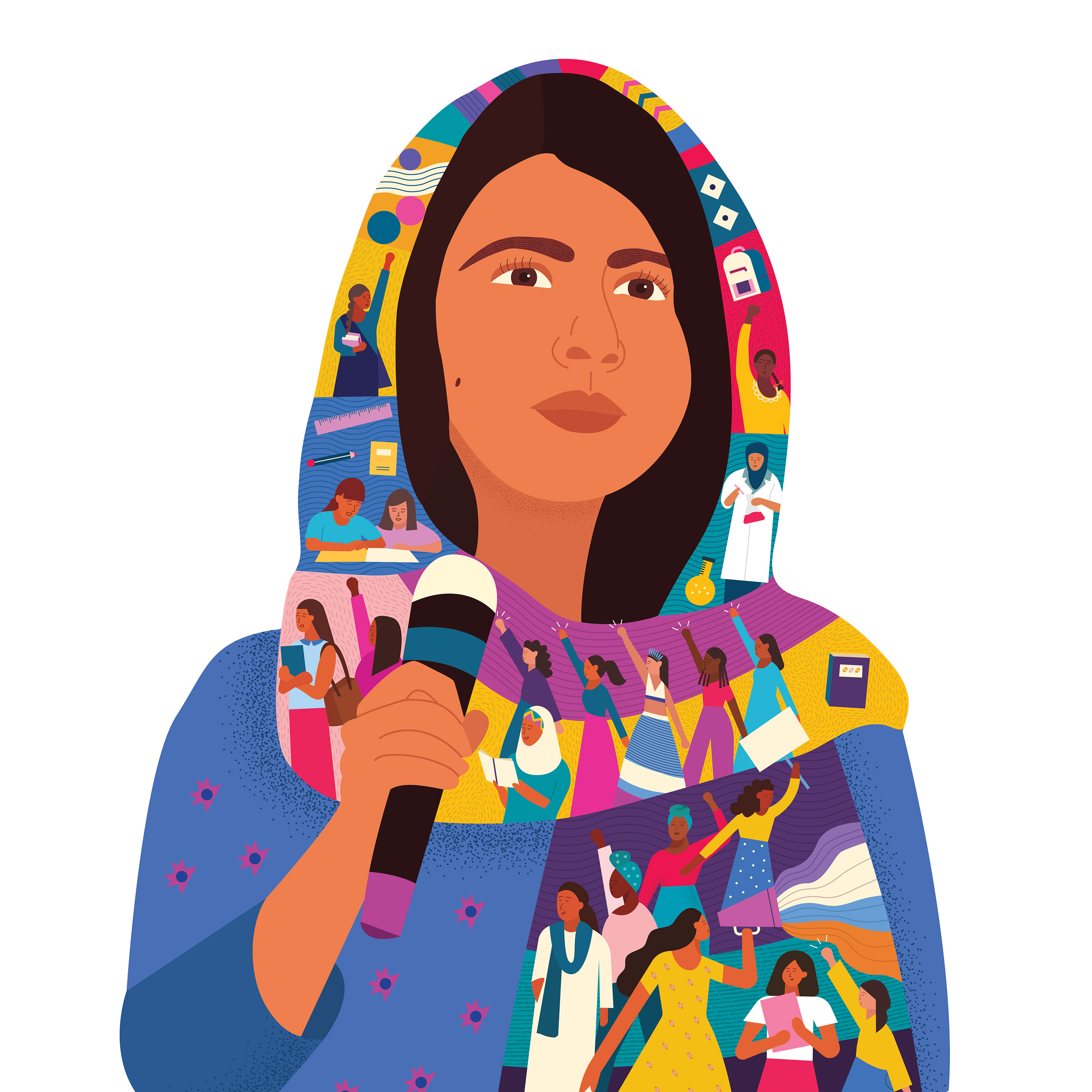 Education Girl Power assembly bookcover Bookdesign editorial feminist ILLUSTRATION  India malala