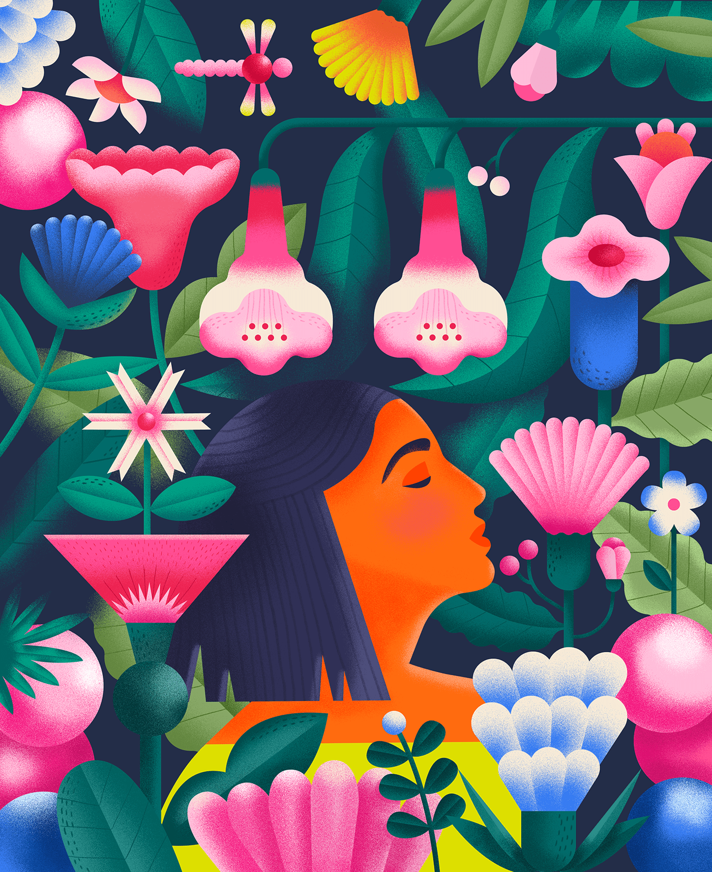 Flowers Fragrance bloom perfume pattern Illustrator Digital Art  ILLUSTRATION  women