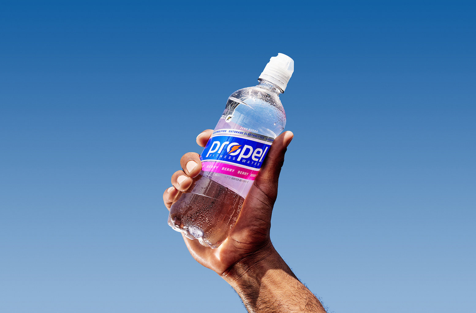 Propel bottle in hand