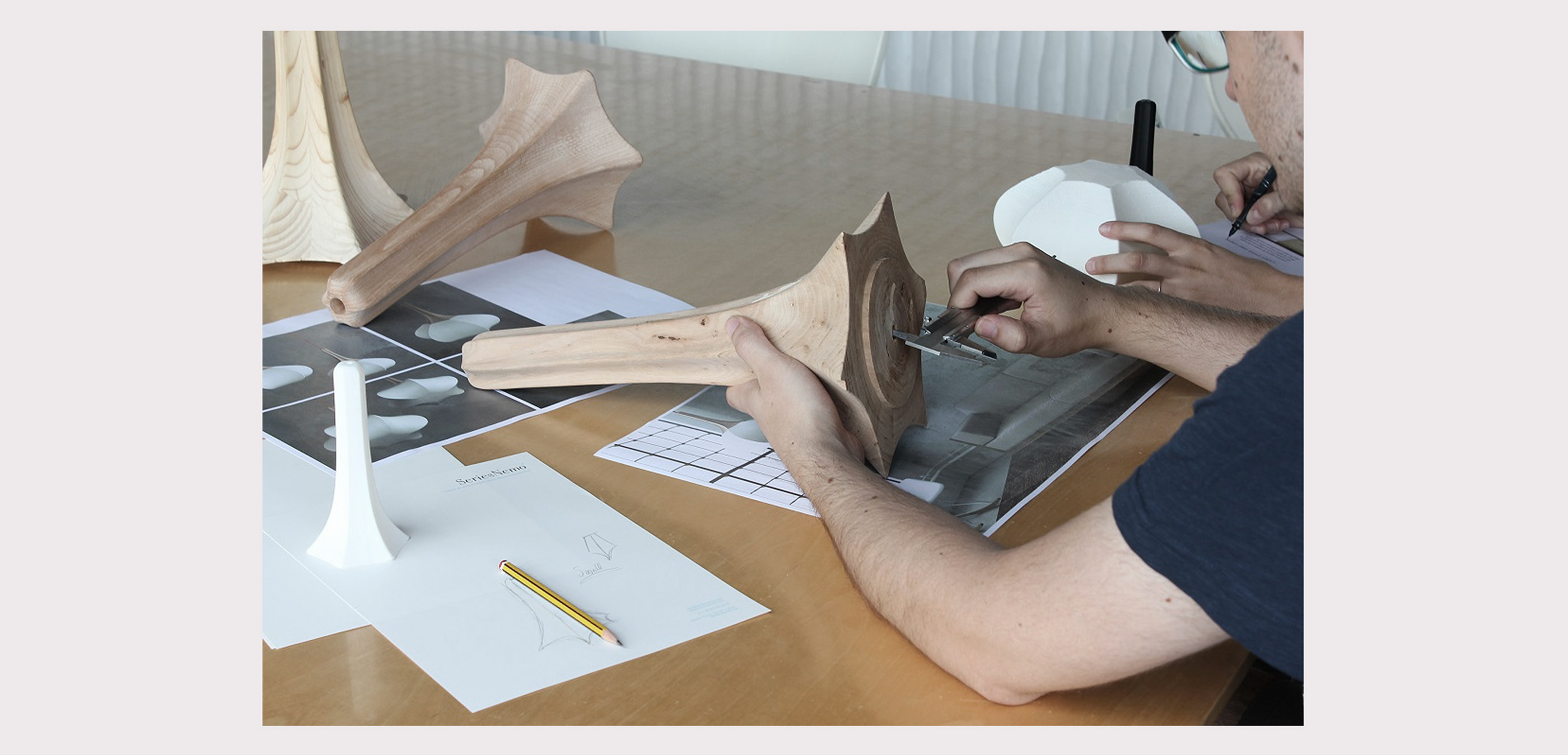 Lamp SeriesNemo barcelona product design concept organic wood light