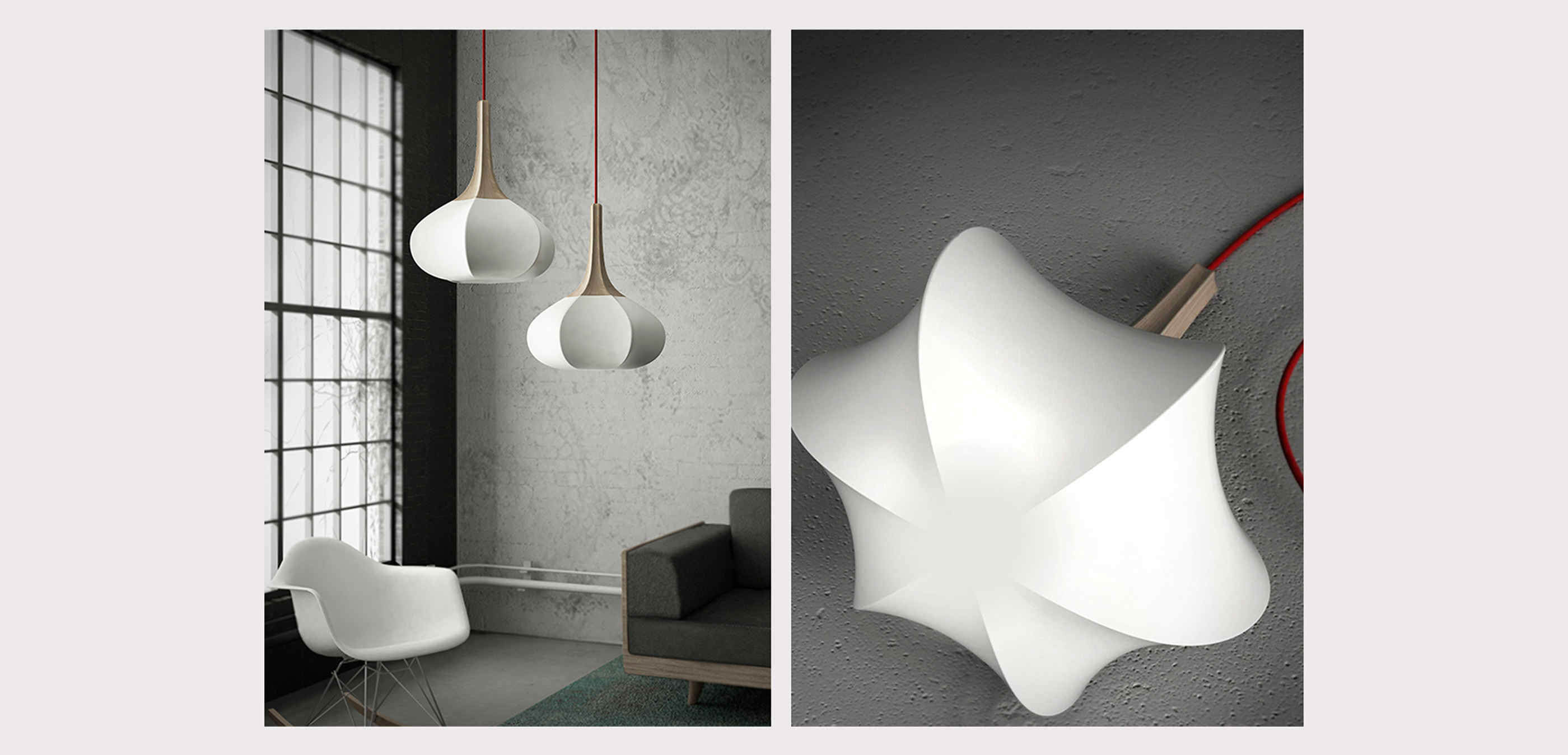 Lamp SeriesNemo barcelona product design concept organic wood light