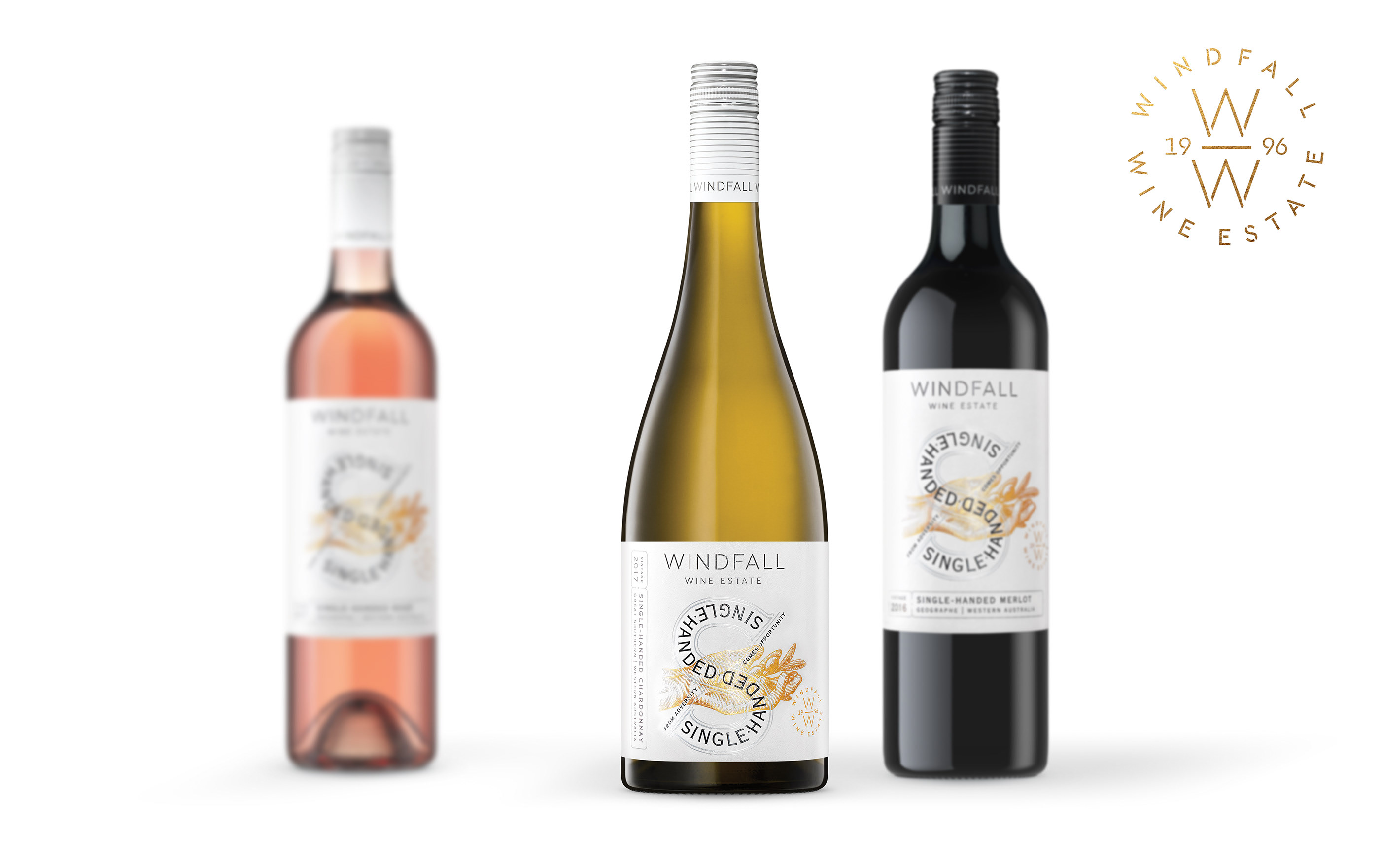 windfall estate single handed wine label Packaging packaging design label design Wine label Design australian wine Harcus harcus design
