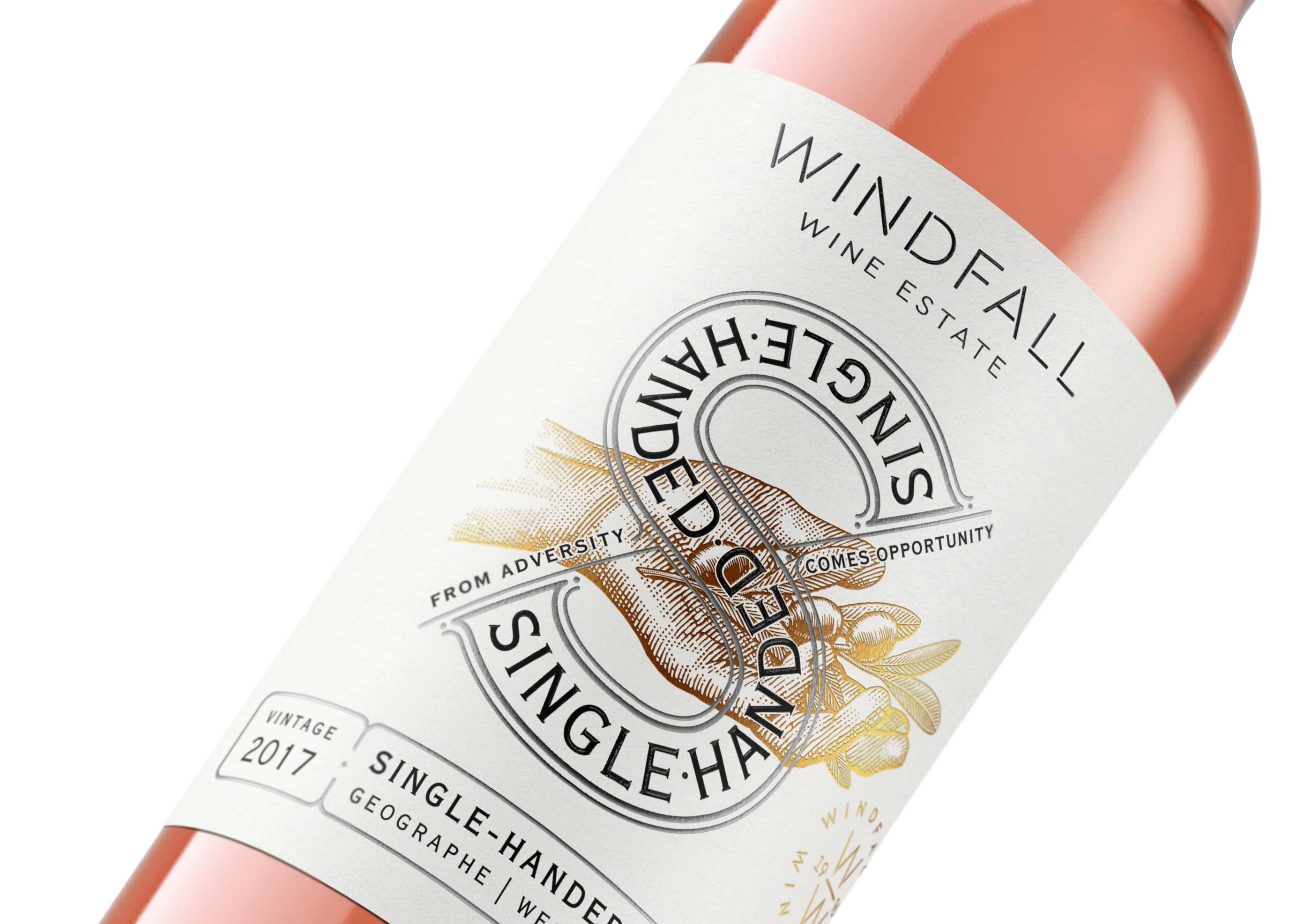 windfall estate single handed wine label Packaging packaging design label design Wine label Design australian wine Harcus harcus design