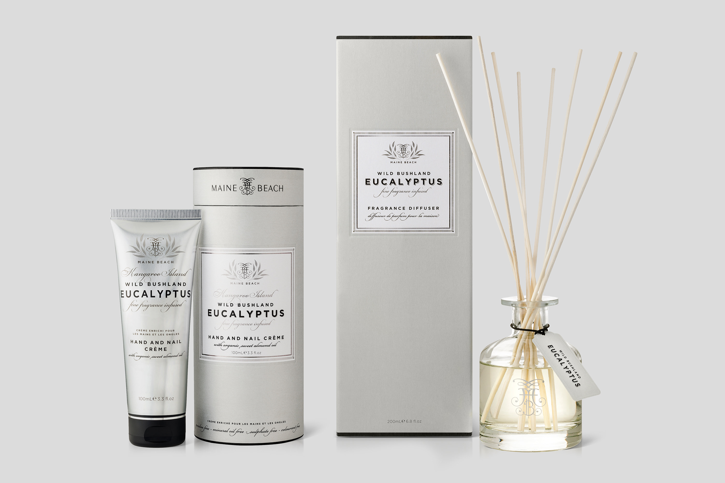 maine beach australian bodycare bodycare packaging packaging design eucalyptus bodycare bodycare collection harcus design Harcus australian design label design
