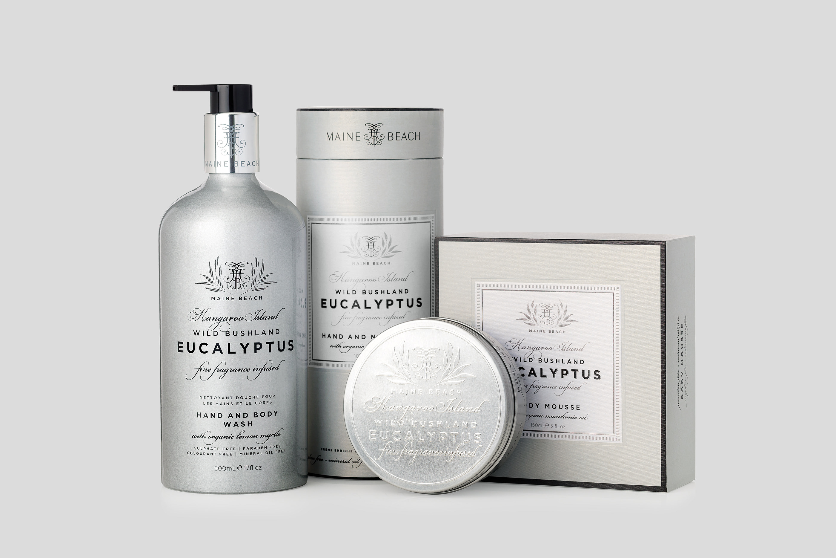 maine beach australian bodycare bodycare packaging packaging design eucalyptus bodycare bodycare collection harcus design Harcus australian design label design