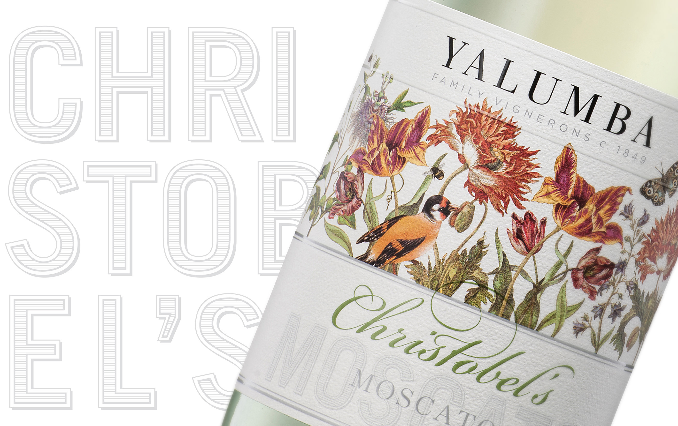 Yalumba wine label harcus design yalumba christobles christobles wine botanical illustration australian wine yalumba wine Harcus Packaging