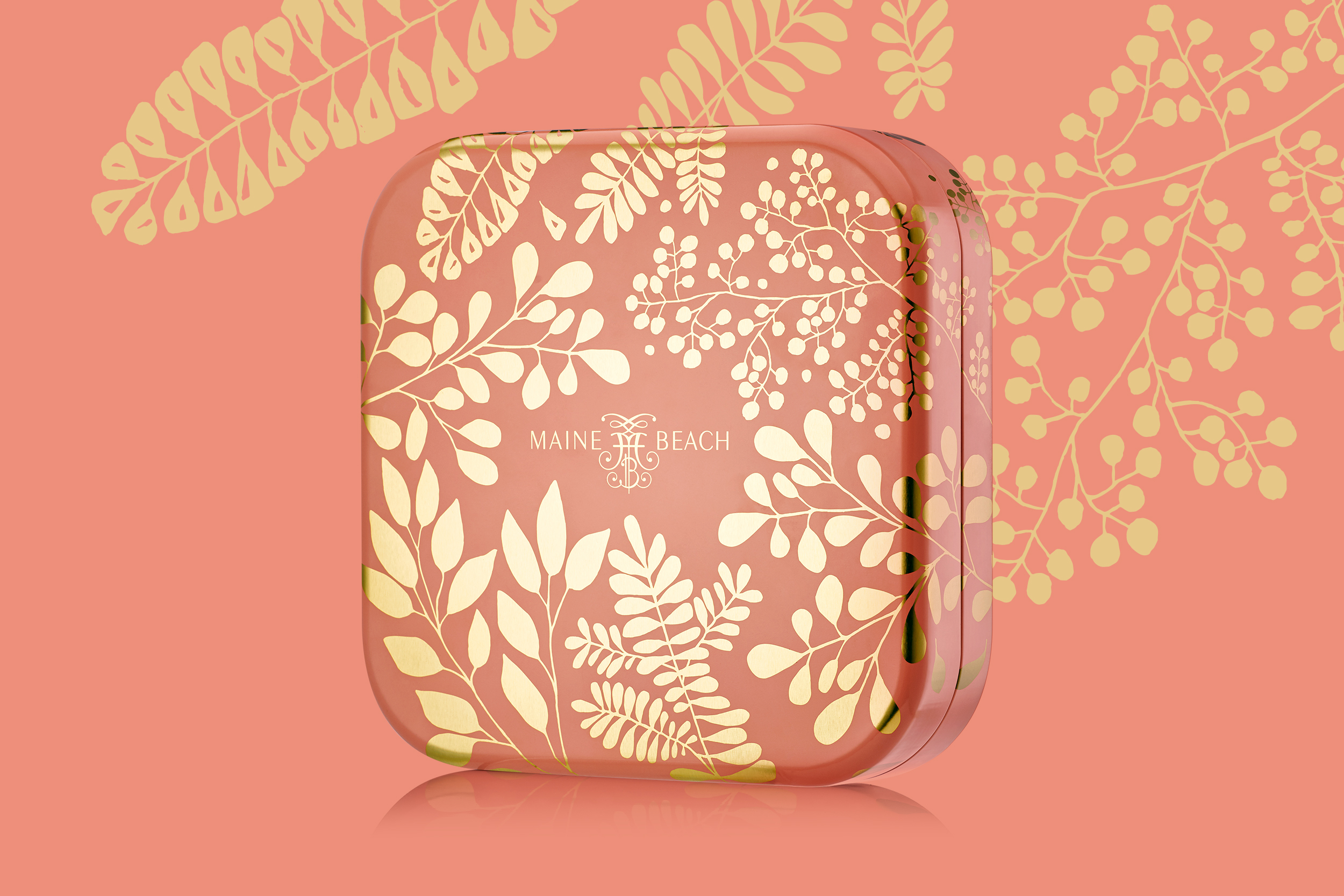 Packaging packaging design Harcus Body care BODYCARE maine beach australian bodycare tin christmas edition