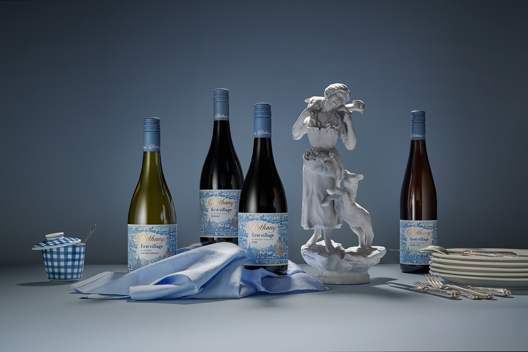 Oceania Design Agency Australia Sydney Design Agency Bethany First village wine label Barossa Wine Australian Wine label harcus design Packaging