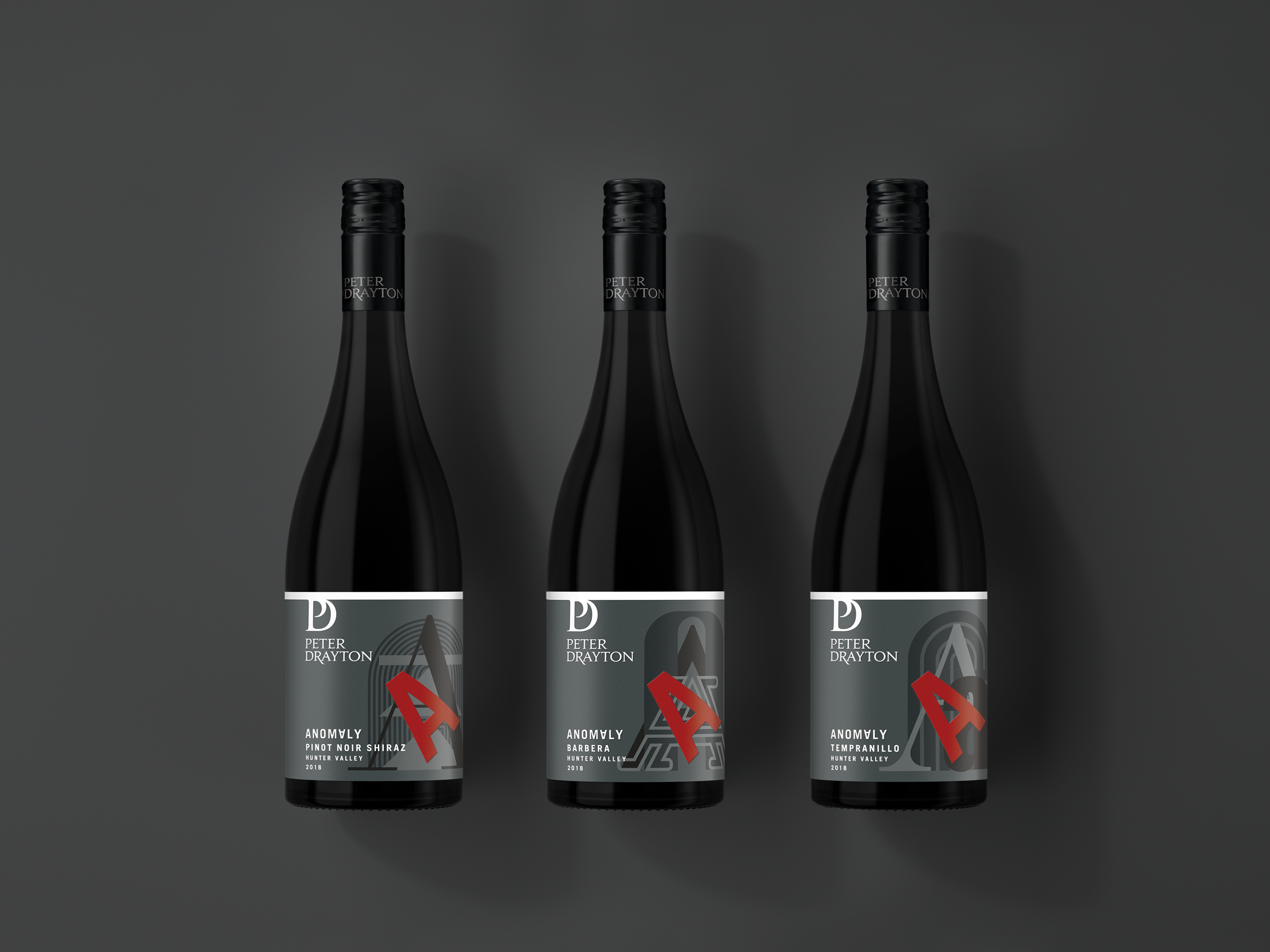 anomaly australian design Harcus harcus design label design Packaging packaging design peter drayton wines wine wine label
