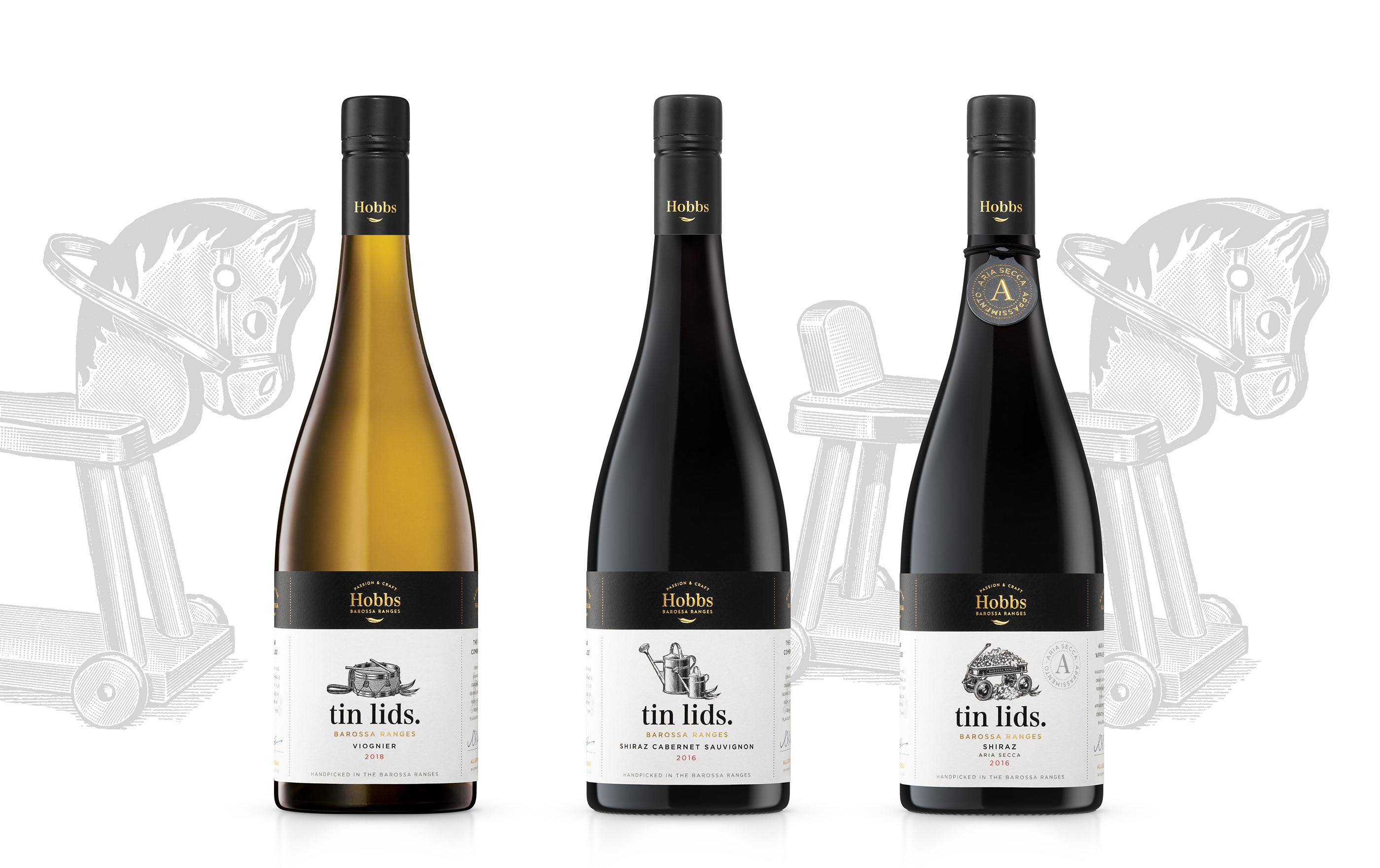 hobbs tin lids barossa wine label wine label Harcus harcus design Wine label Design label design Australian Wine label australain wine