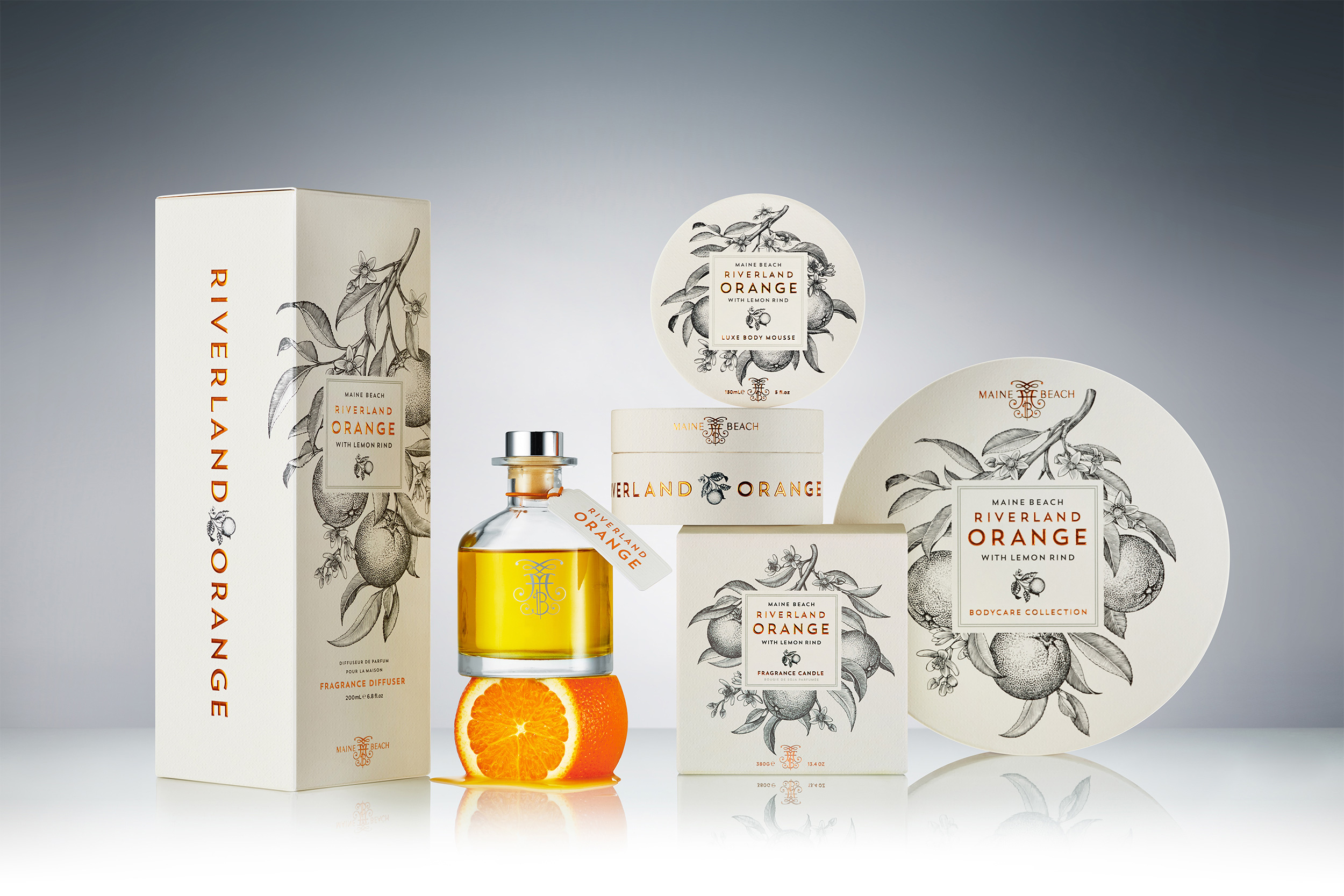 branding  maine beach harcus design Harcus Body care beauty product riverland orange australian bodycare australian design packaging design