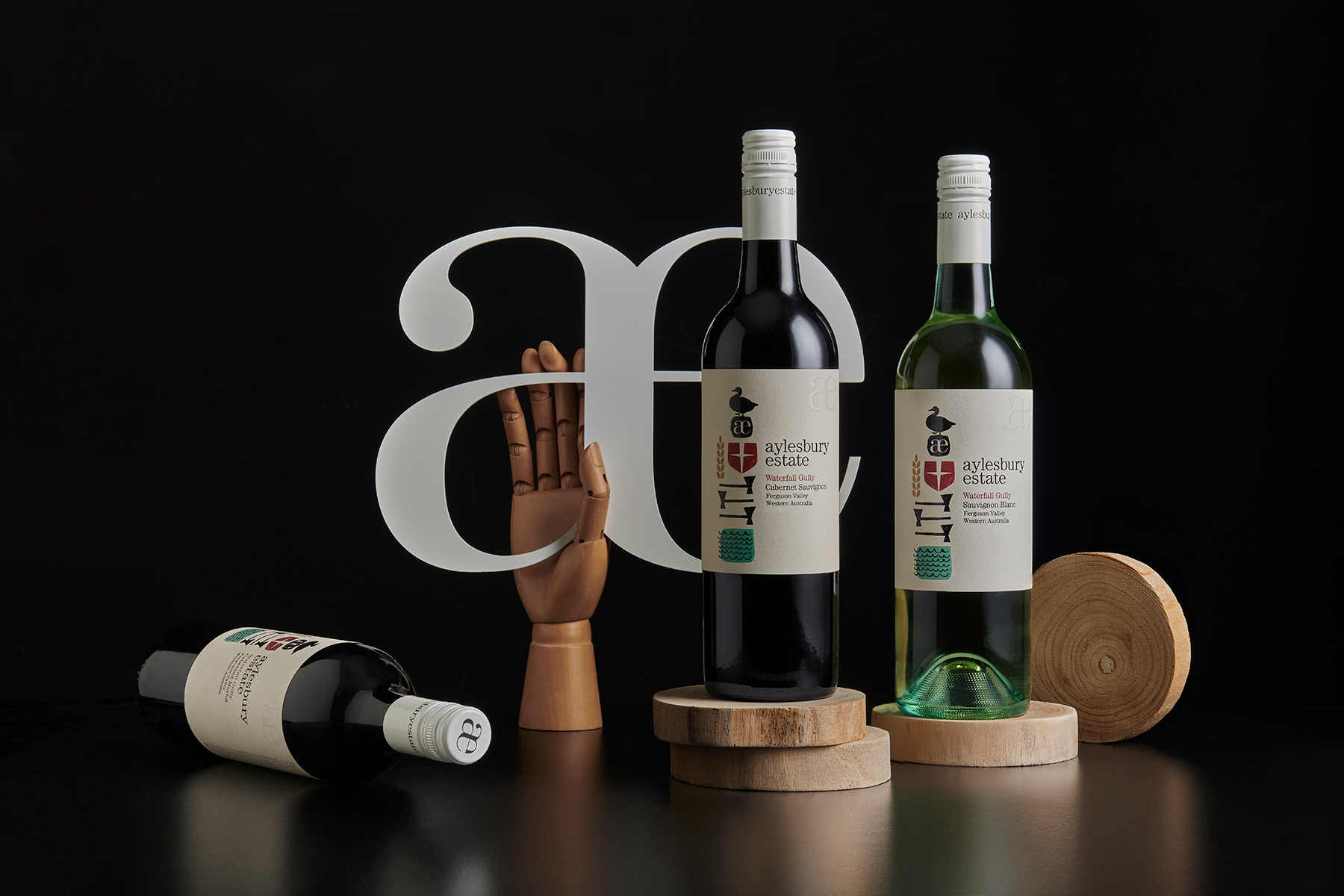 australian wine Aylesbury Harcus harcus design harcusdesign label design Packaging packaging design waterfall gully wine label
