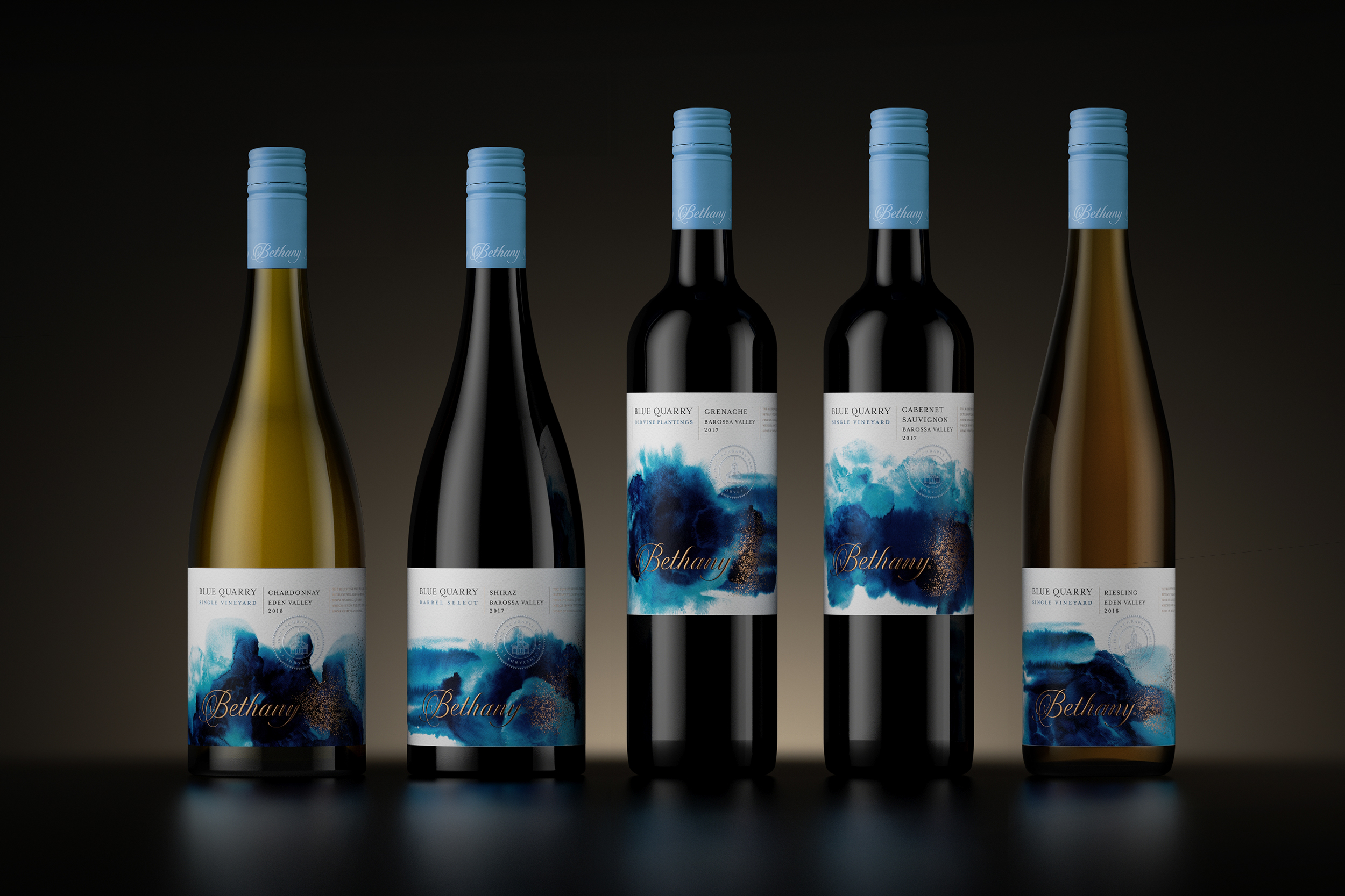 bethany wines barossa australian wine Label wine label Packaging packaging design blue quarry australian design barossa valley
