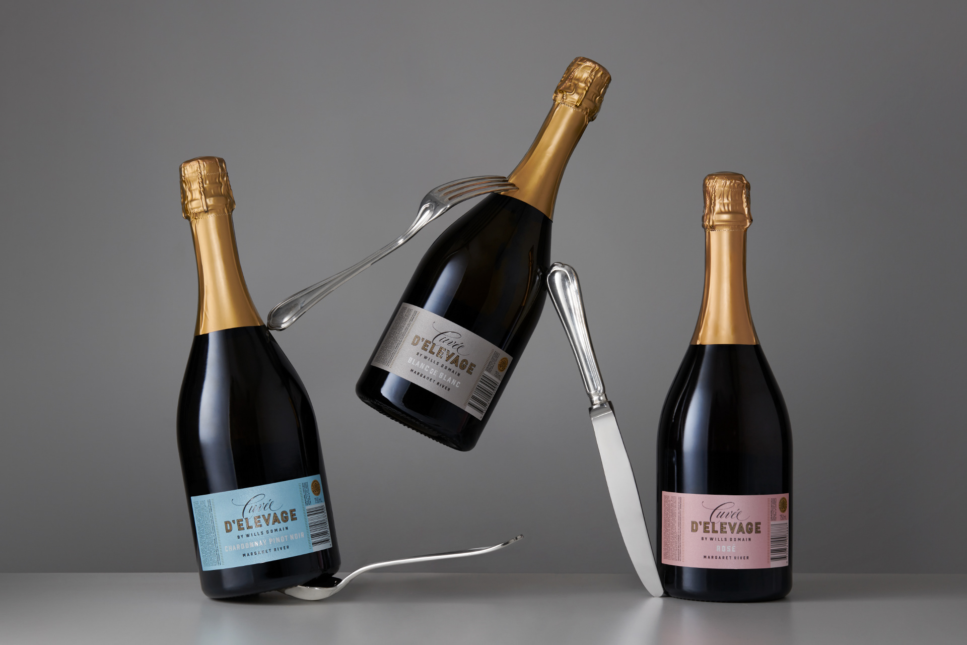 wills domain eightfold sparkling label design wine label harcus design Harcus Packaging australian wine